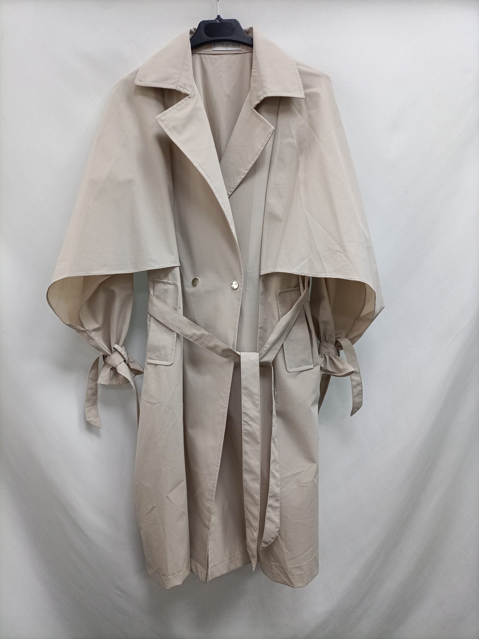 POLIN ET MOI. Chaleco beige fluido T.s