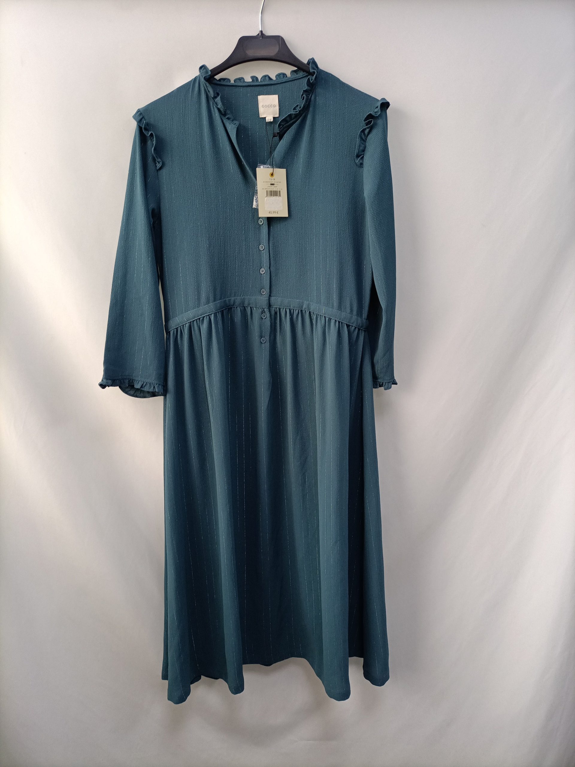 GOCCO. Vestido midi rayas T.13/14 (xxs)