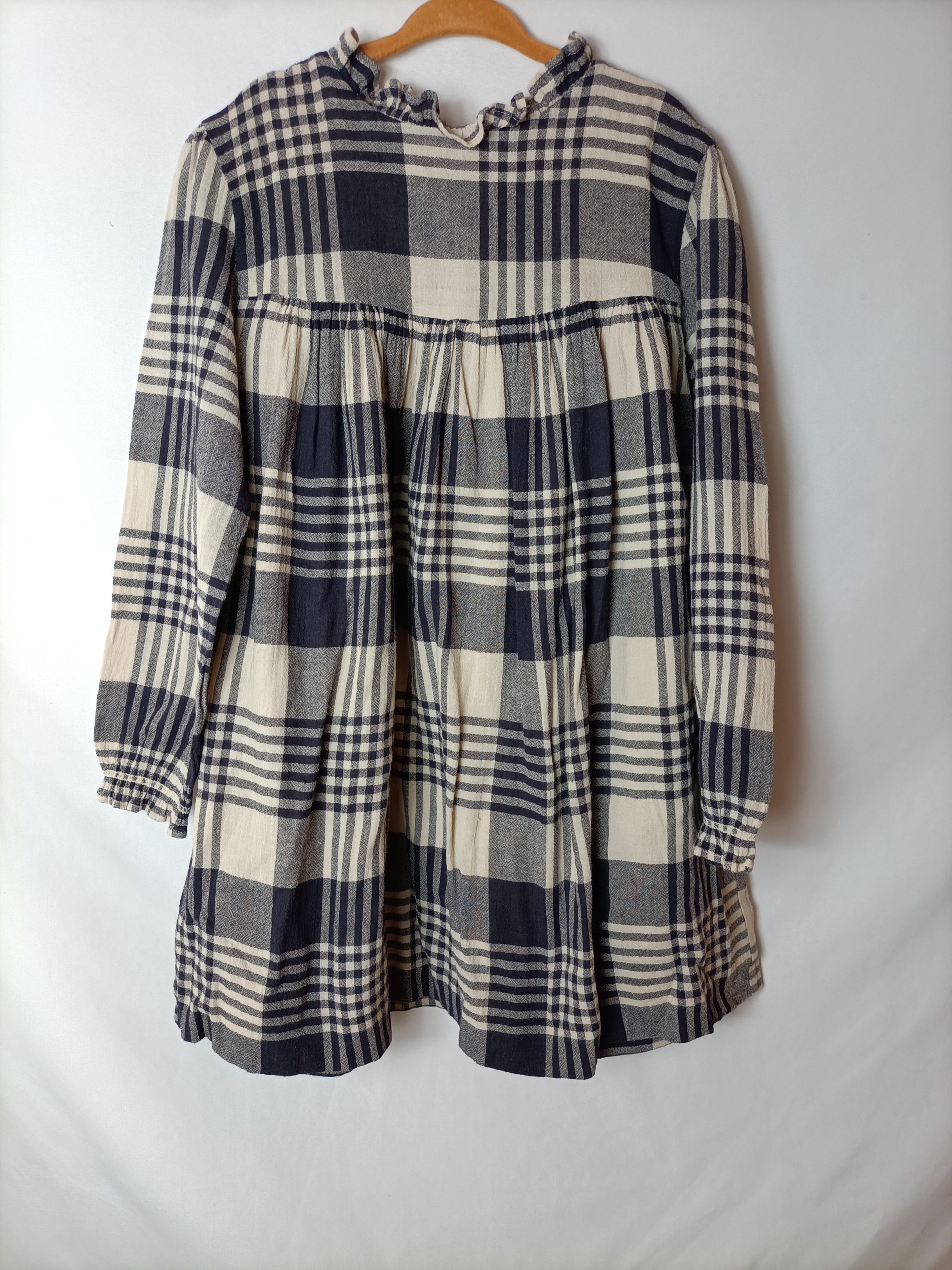 GOCCO. Vestido cuadros azules. T 7-8 años