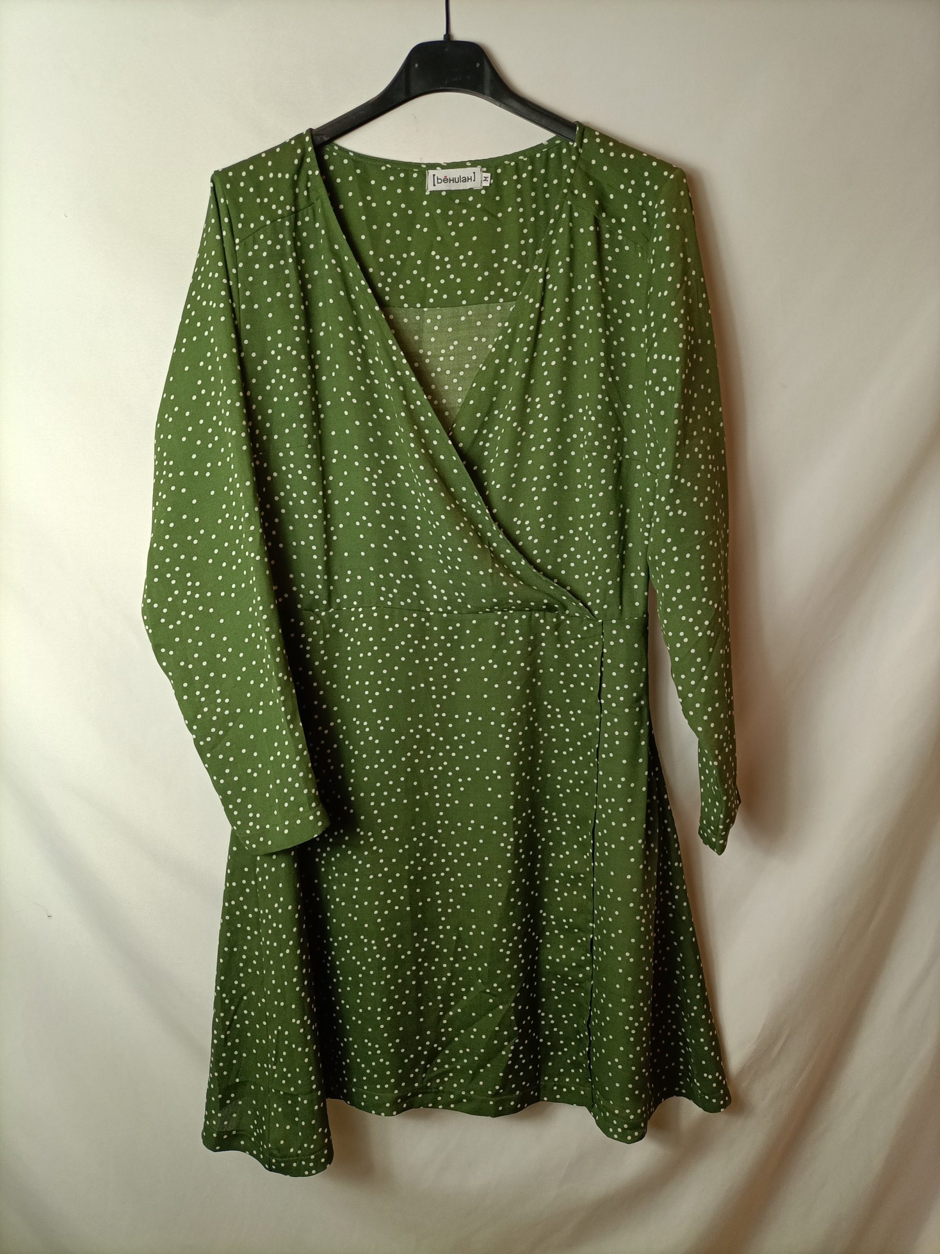 BEHULAH. Vestido verde lunares. T M