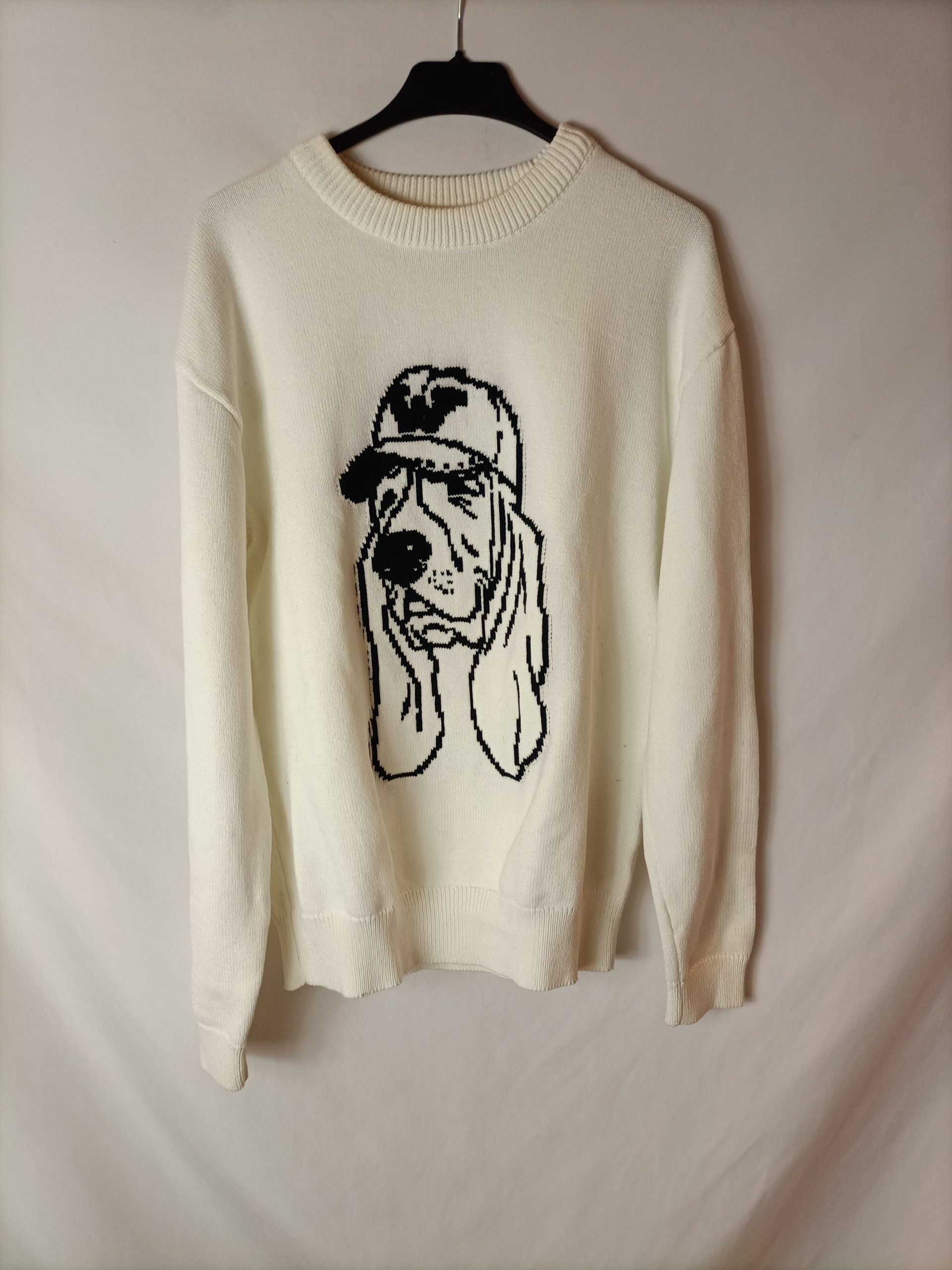 ZARA. Jersey blanco dibujo . T M