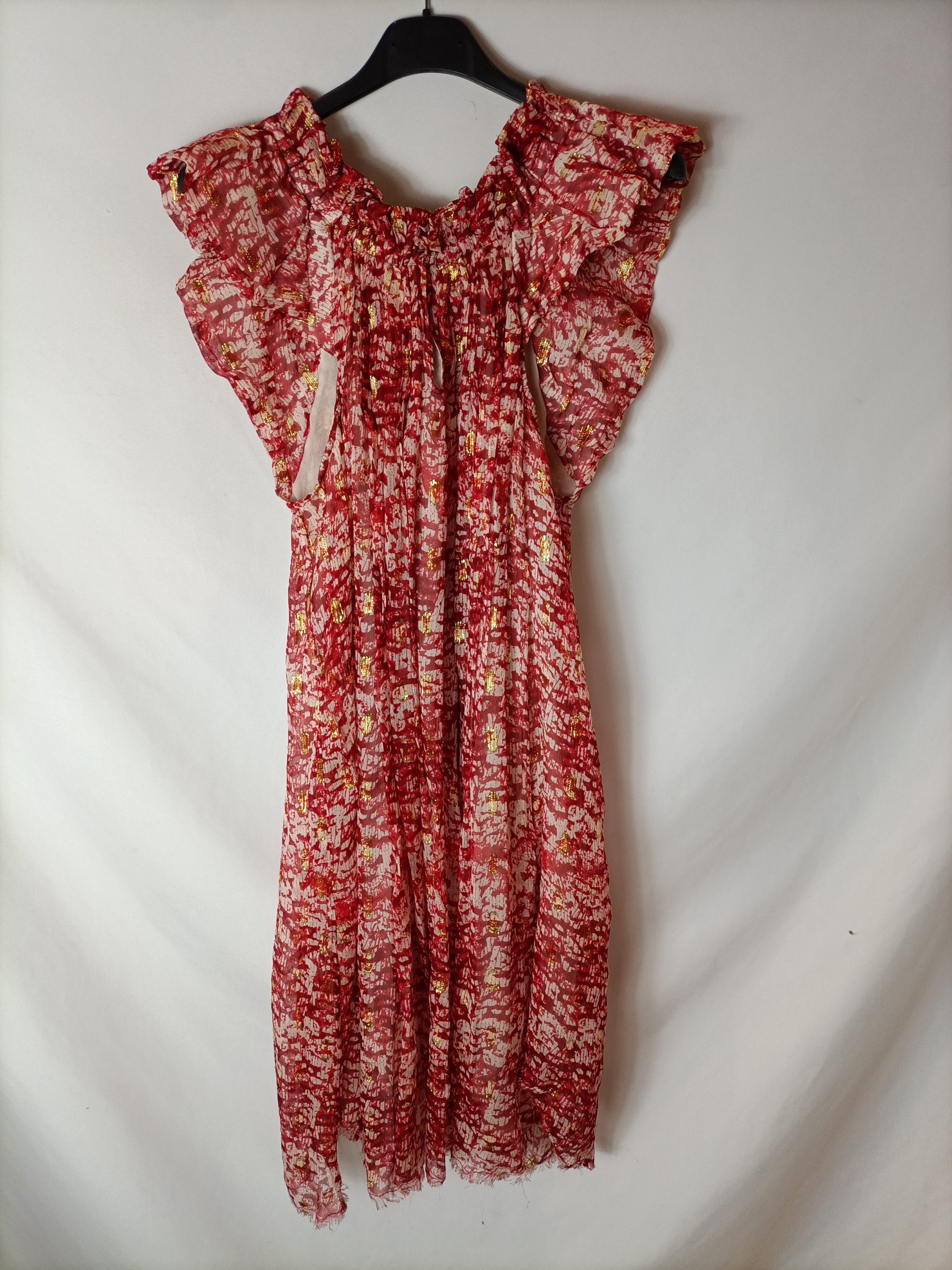 ISABEL MARANT ETOILE . Vestido rojo estampado T.0(xs)