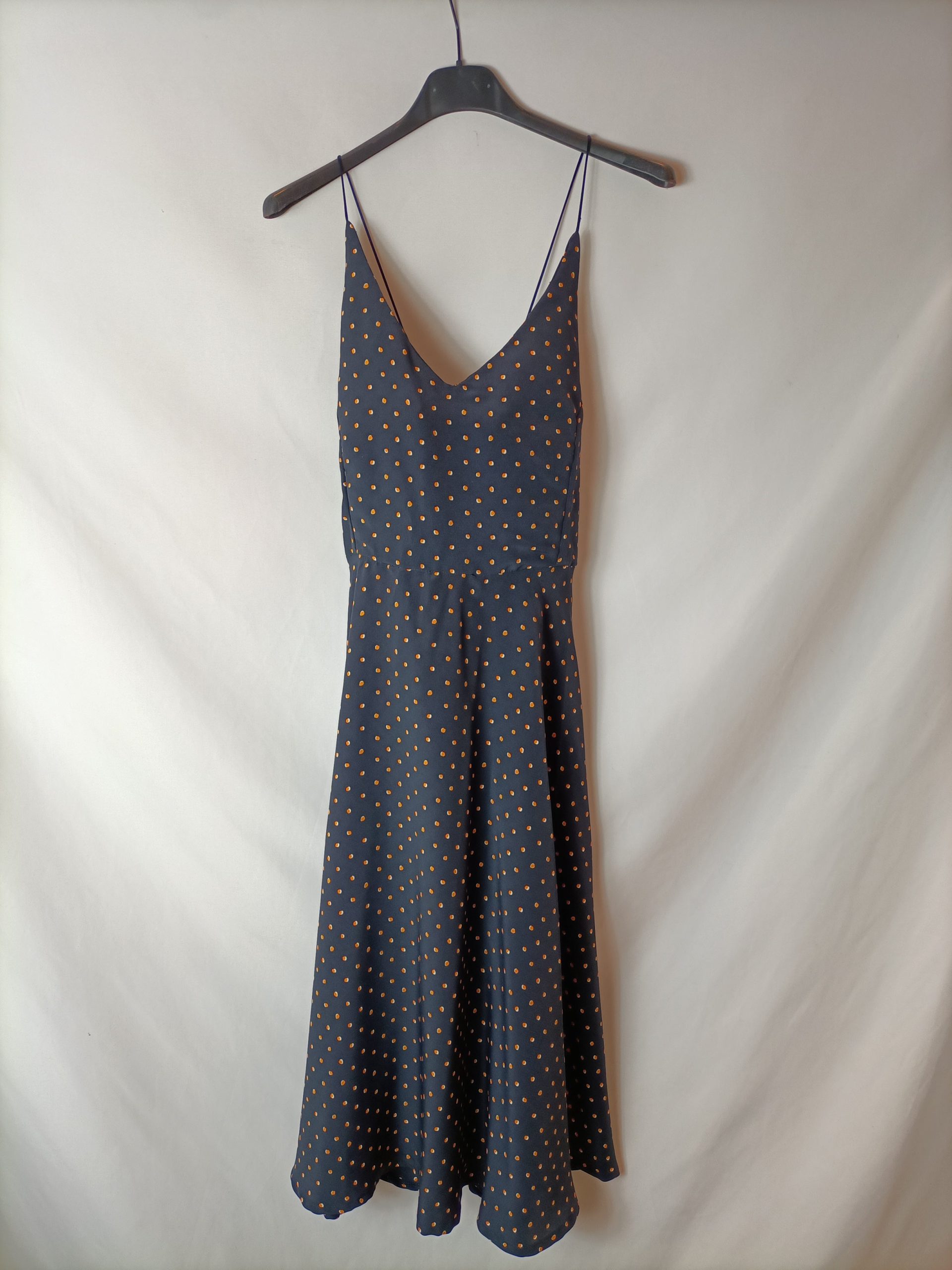 OTRAS. Vestido azul lunares. T M