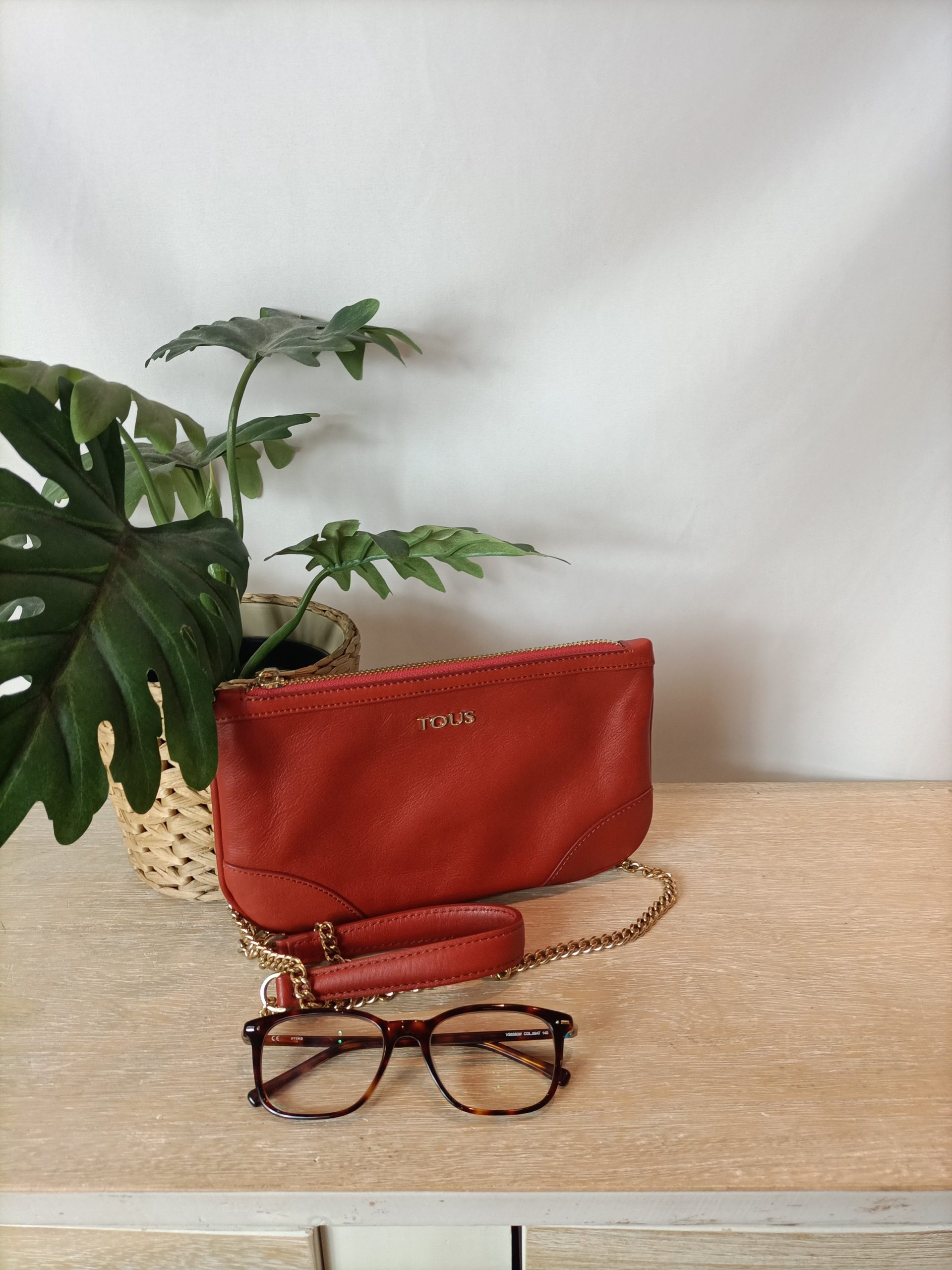 TOUS. Bolso mini color teja