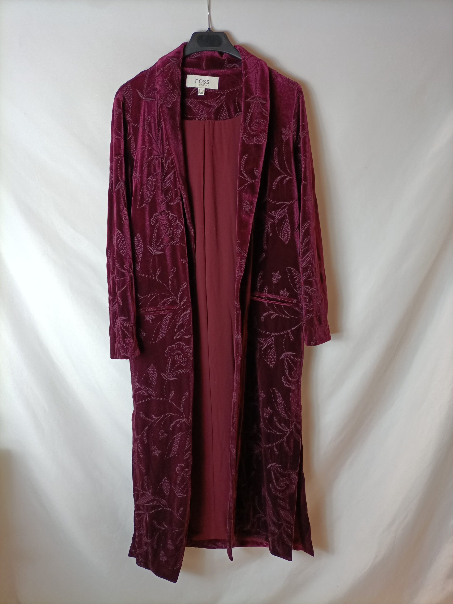 INTROPIA. kimono burdeos terciopelo T.xs/s