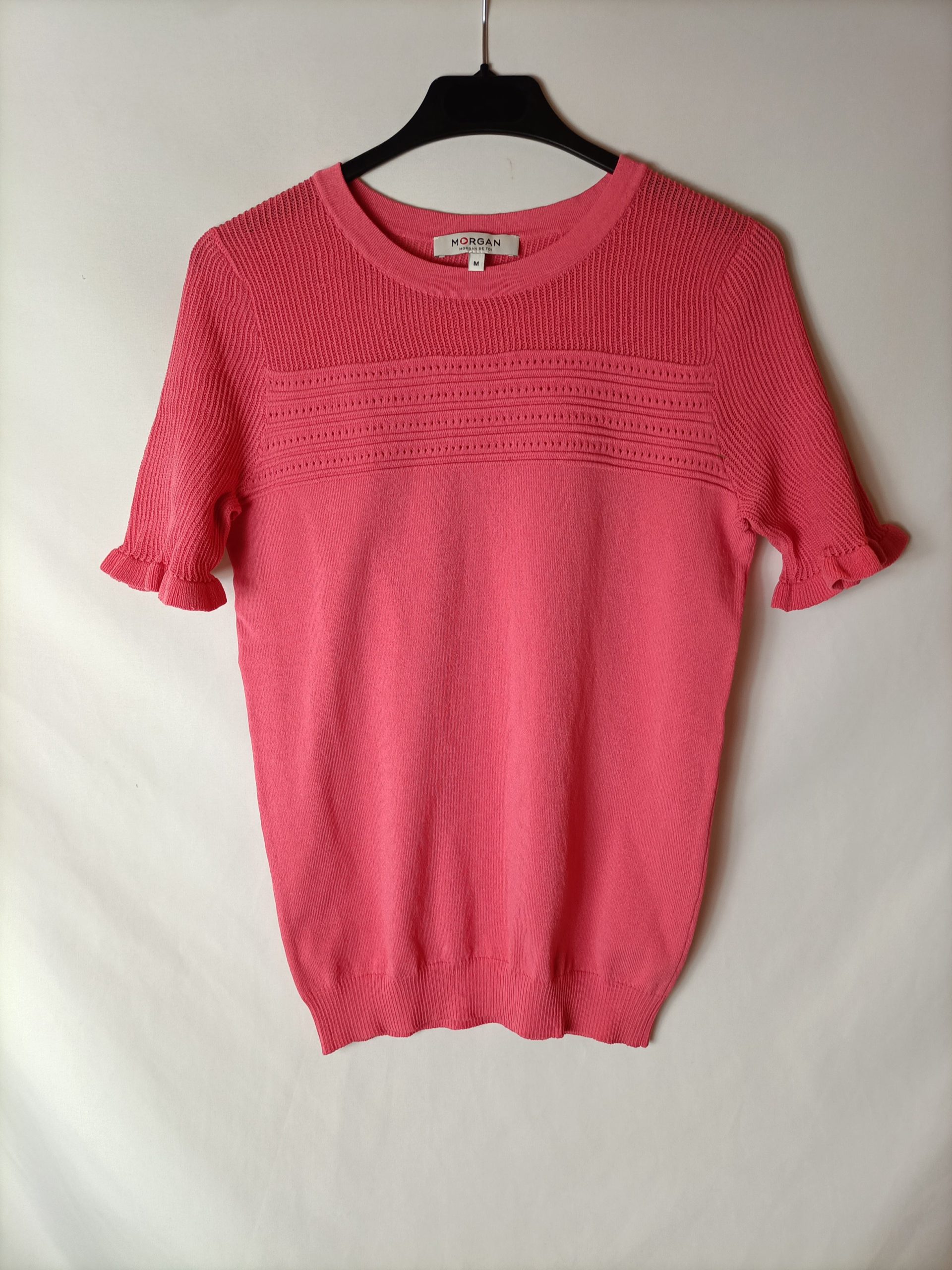 MORGAN. Top rosa punto T.m