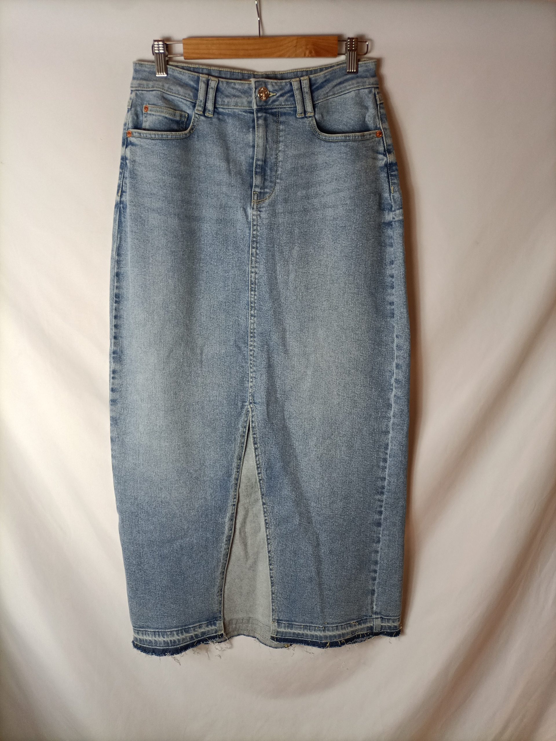 SLOWLOVE. Falda larga denim T.u(38)