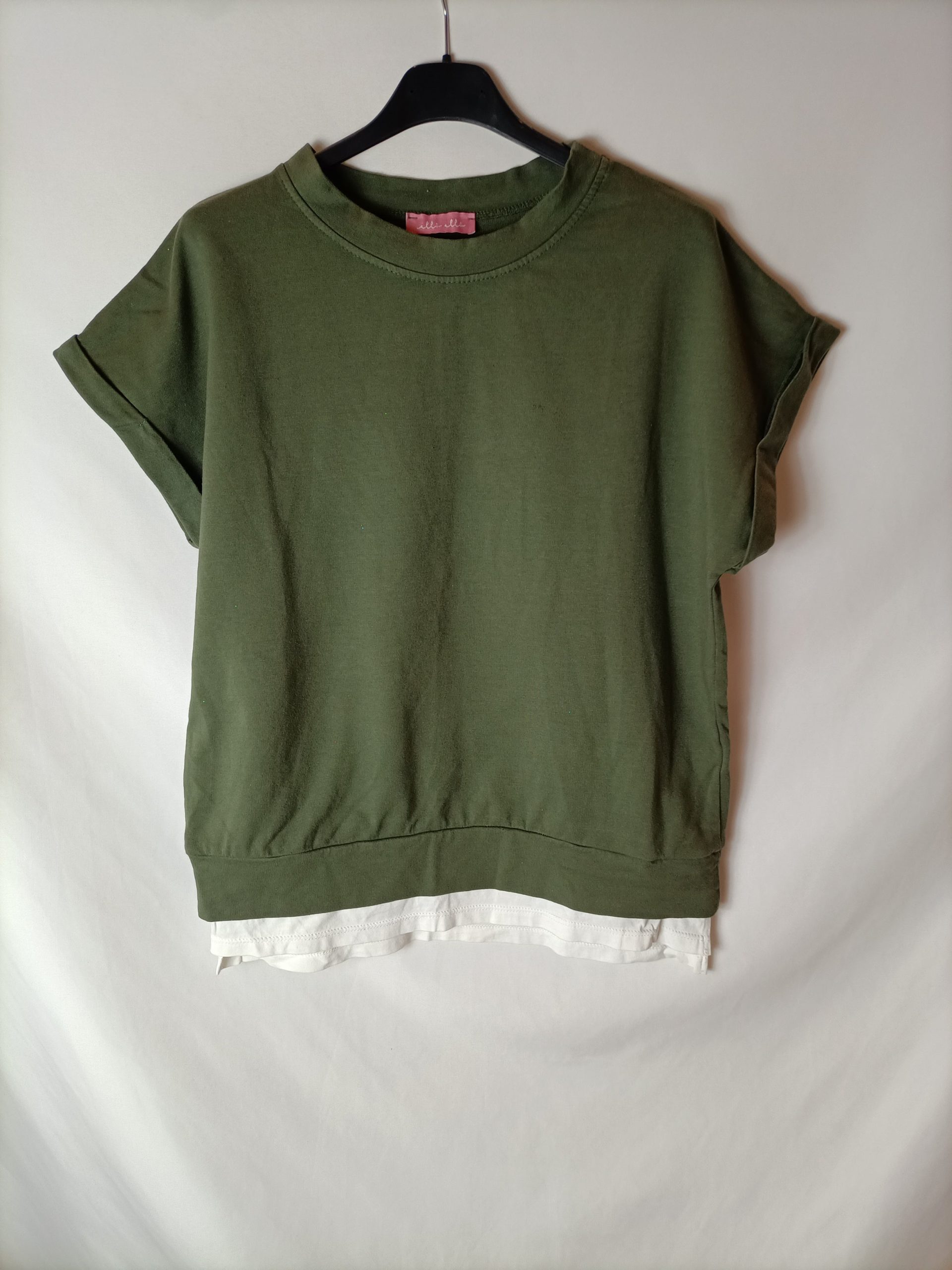 ALLÓ ALLÓ. Camiseta bicolor. T S/M