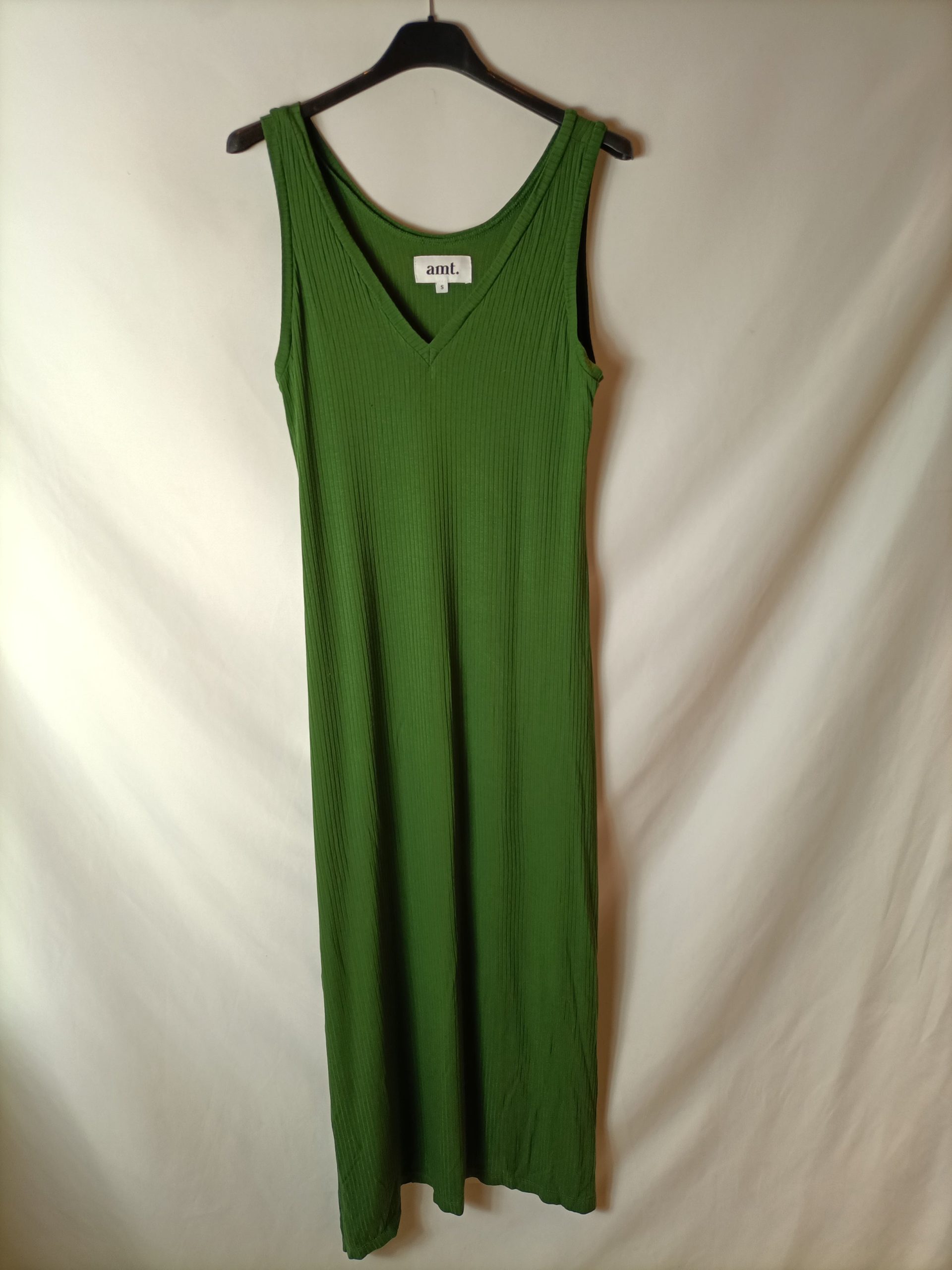 AMT. Vestido midi canalé T.s