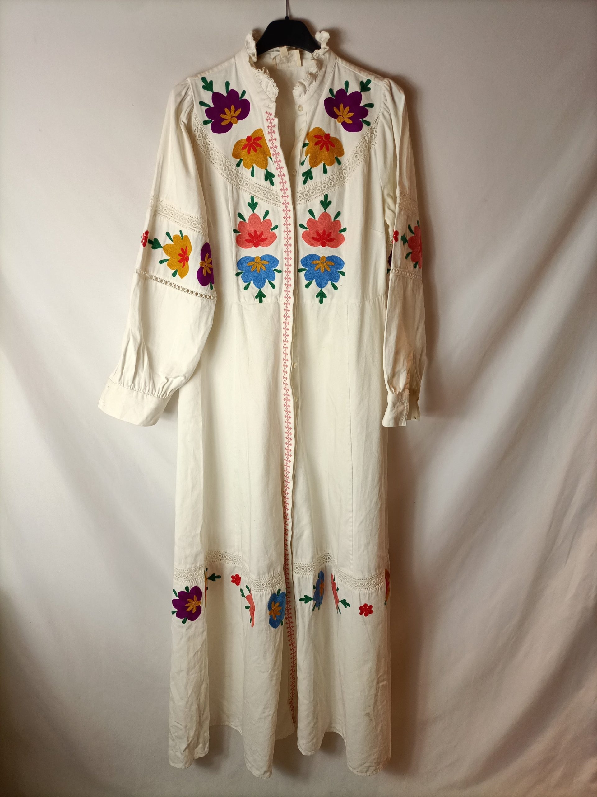 SEZANE. Vestido largo flores T.36