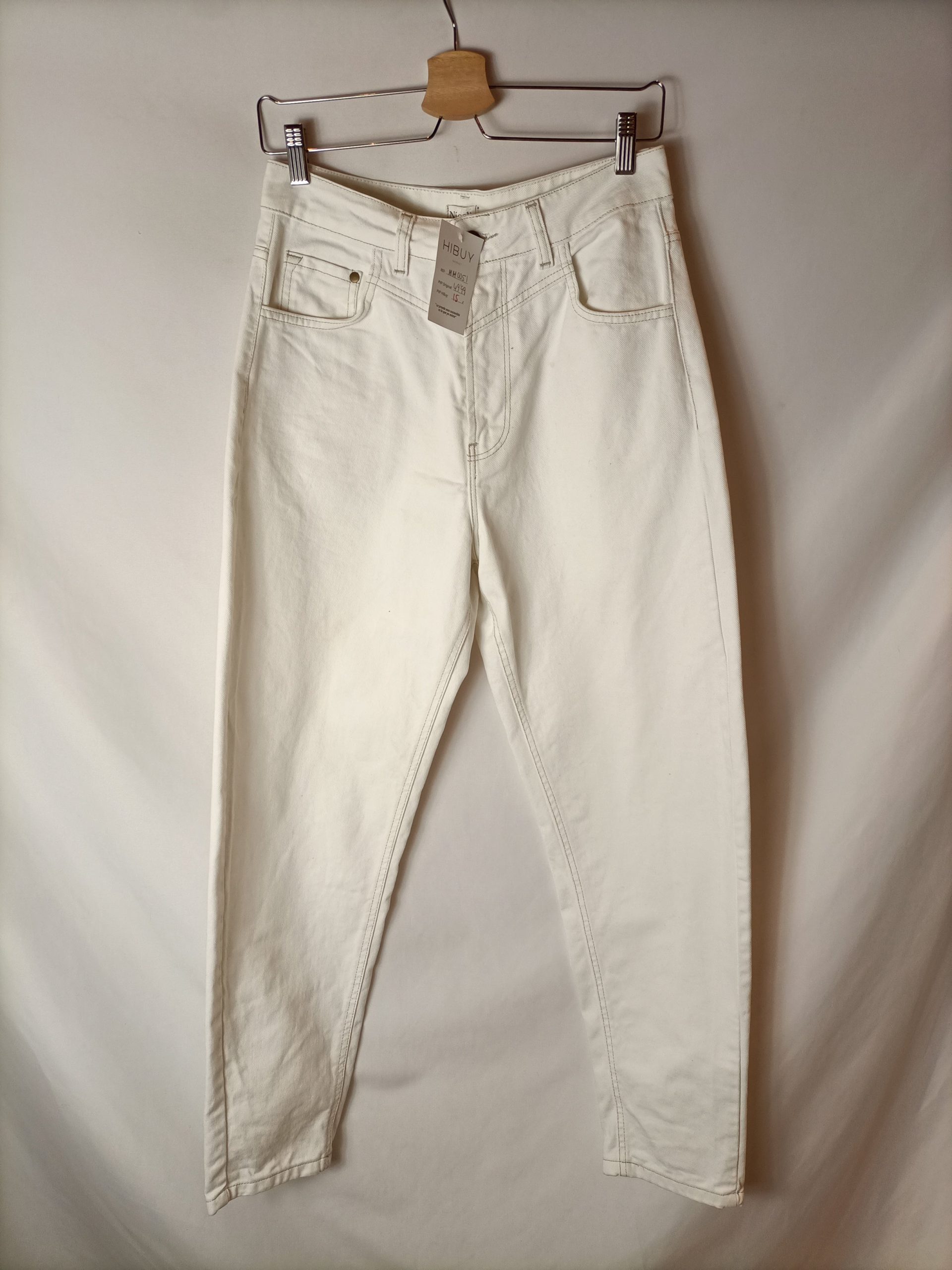NICOLI. Pantalones blanco roto T.38