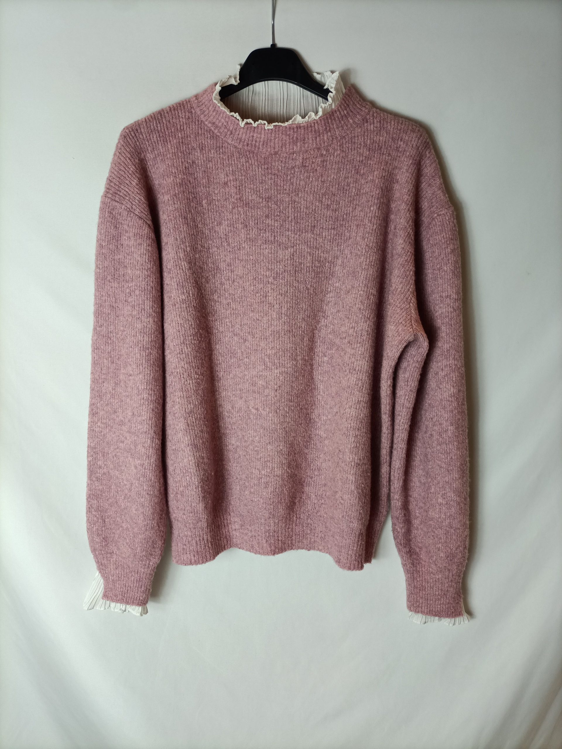 FORMULA JOVEN. Jersey rosa doble textura. T M