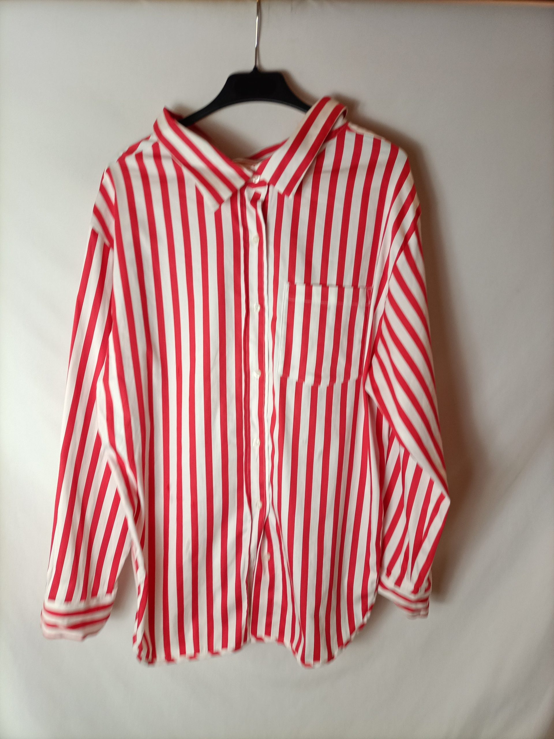 MANGO. Camisa rayas oversized T.xs/s