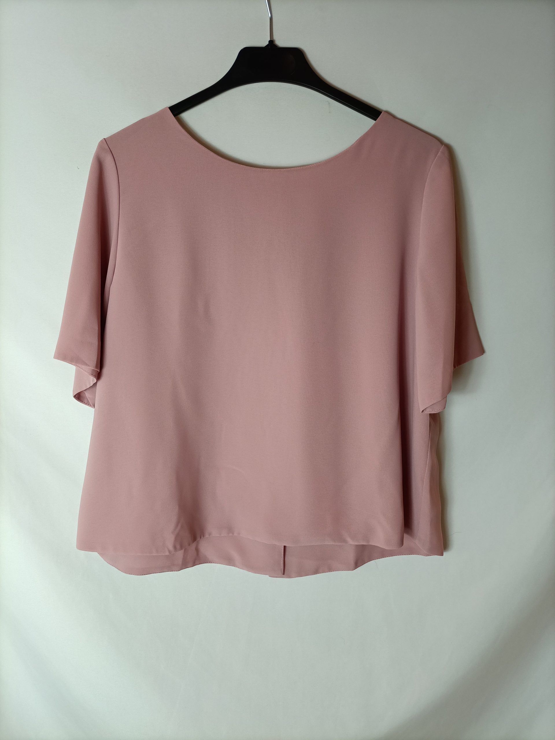 BIMANI. Blusa rosa manga corta T.m