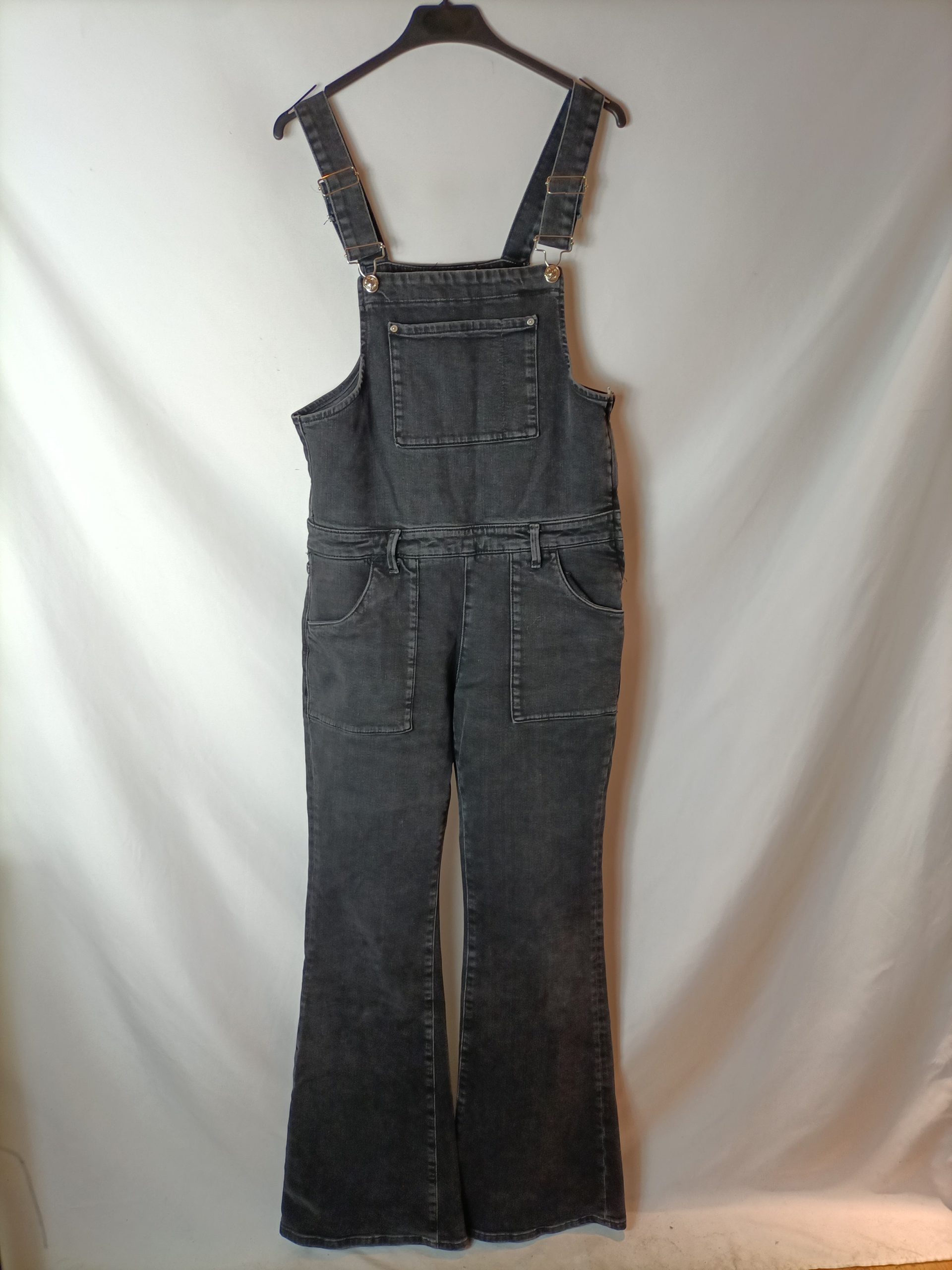 MANGO. Peto denim negro T.m