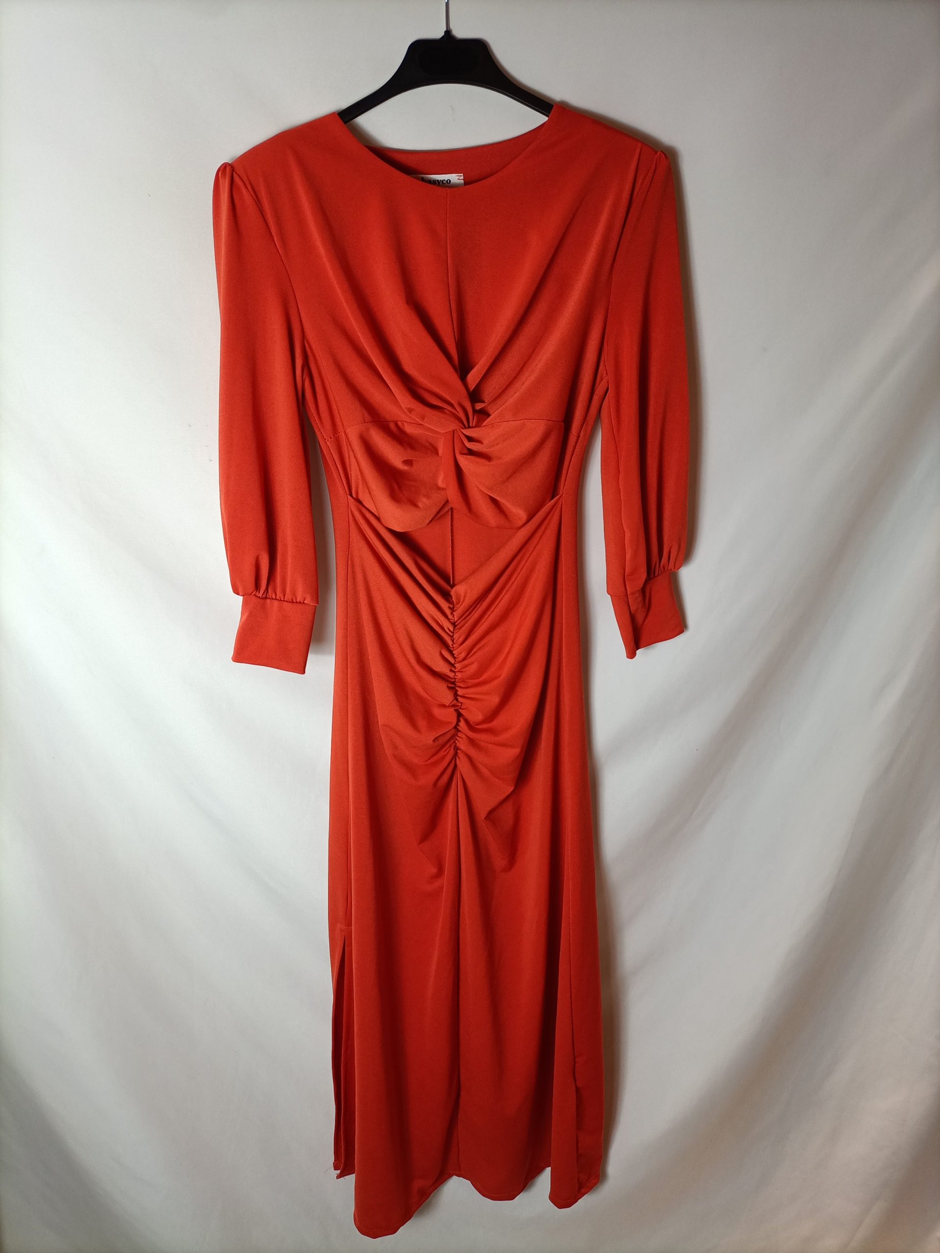 BASYCO JEREZ. Vestido naranja apertura TU (S)