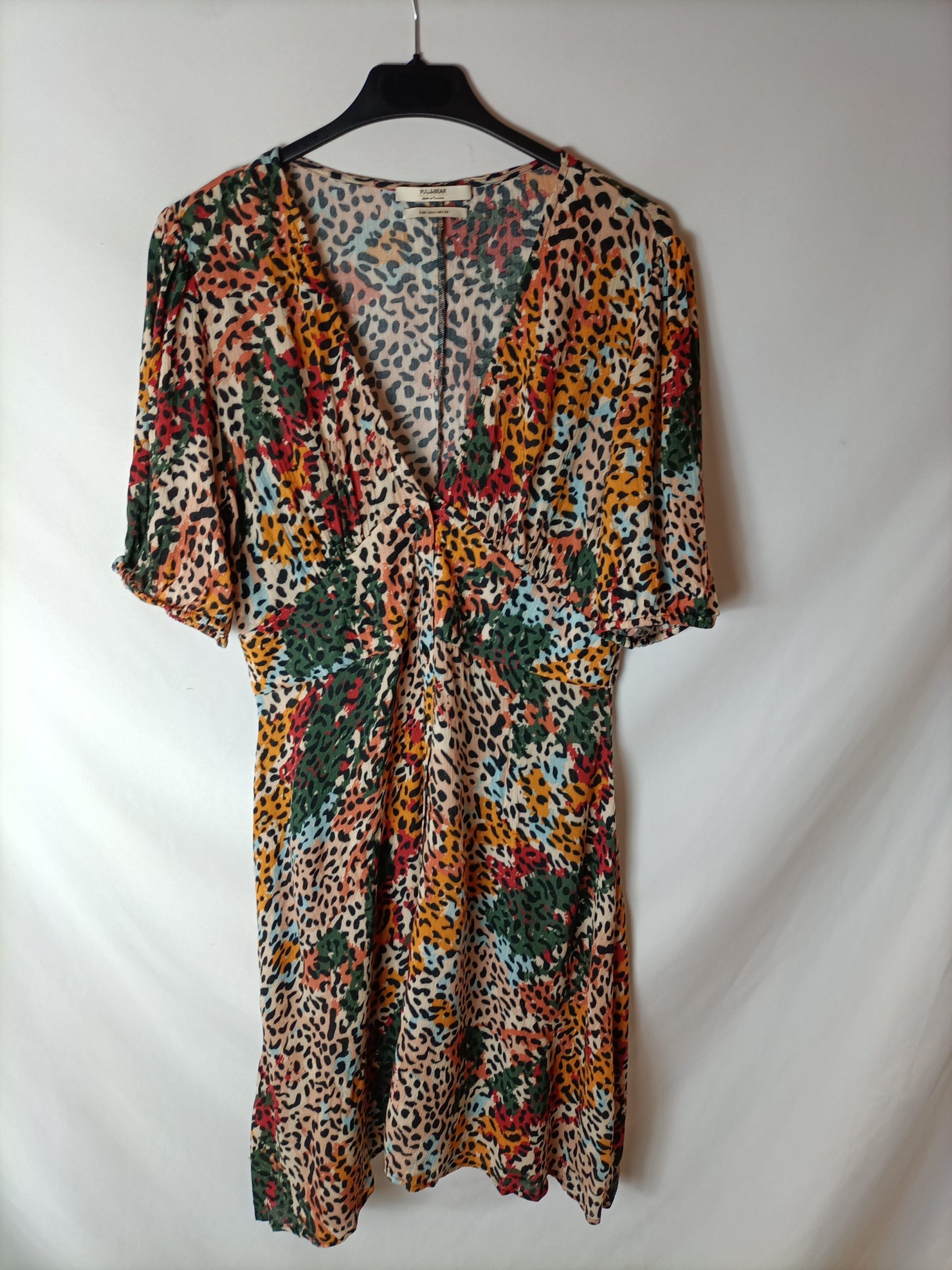 PULL&BEAR. Vestido animal print T.l