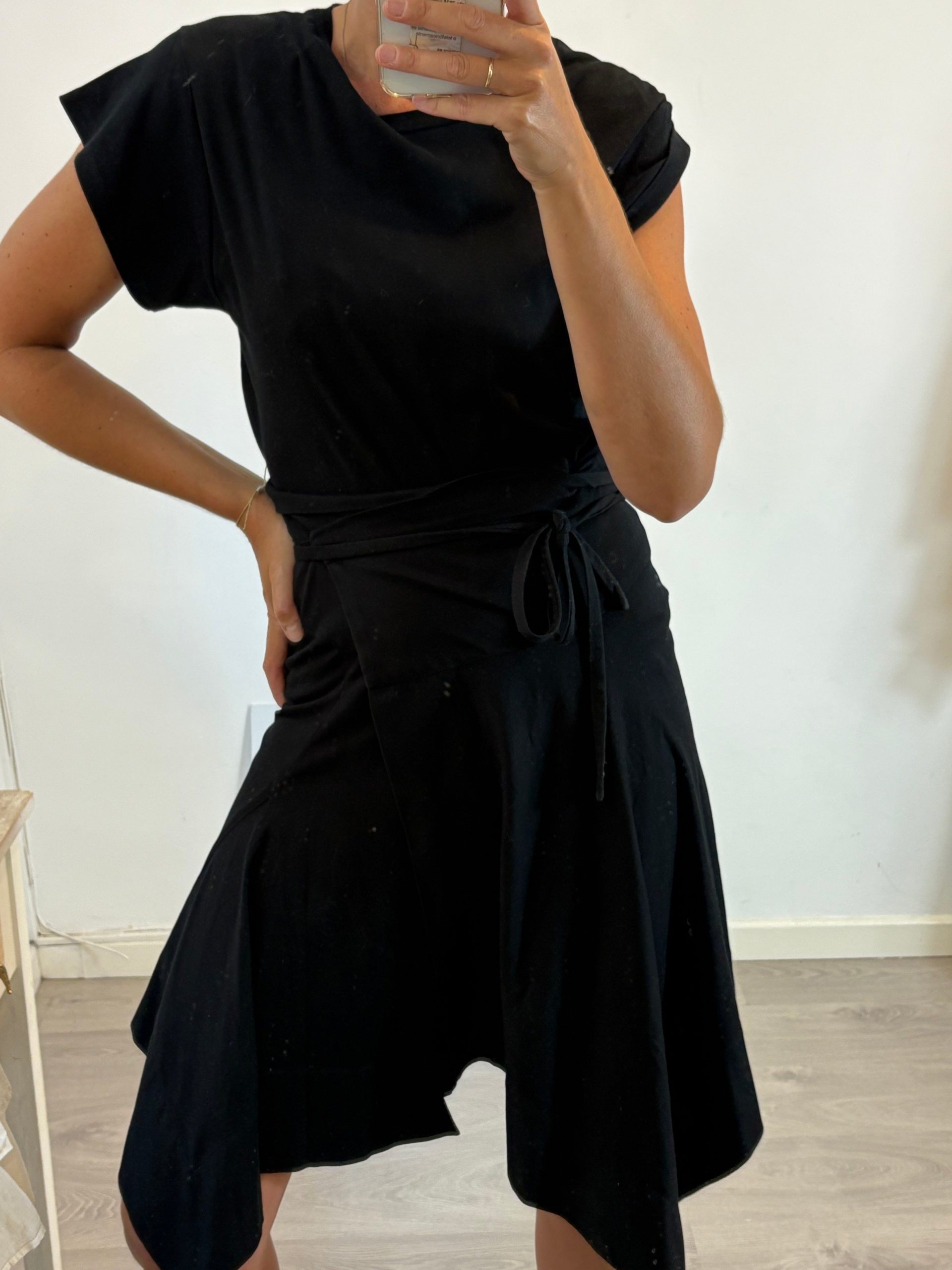 ISABEL MARANT. Vestido negro dos piezas. T M