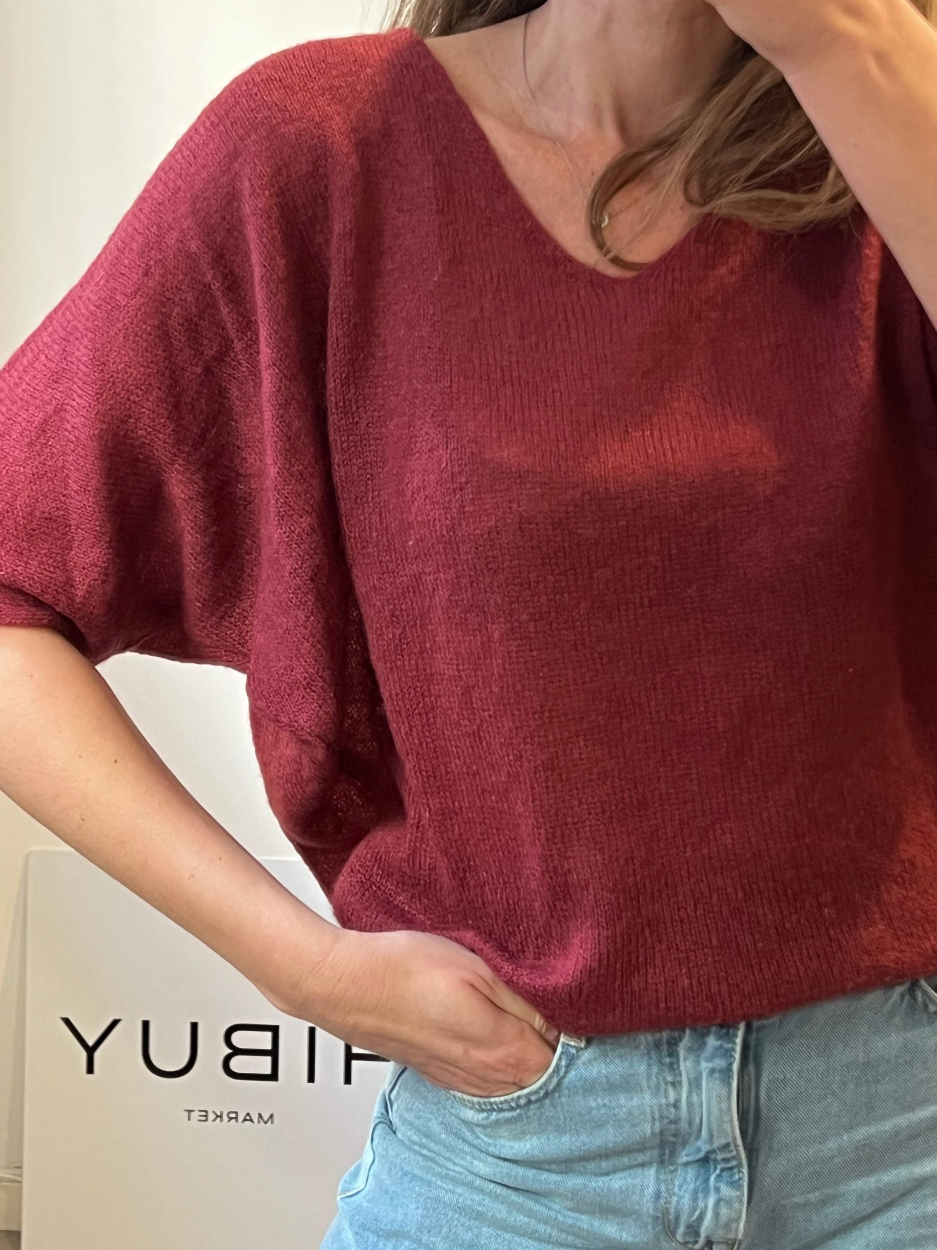 HAKEI. Jersey rosa oscuro T.s