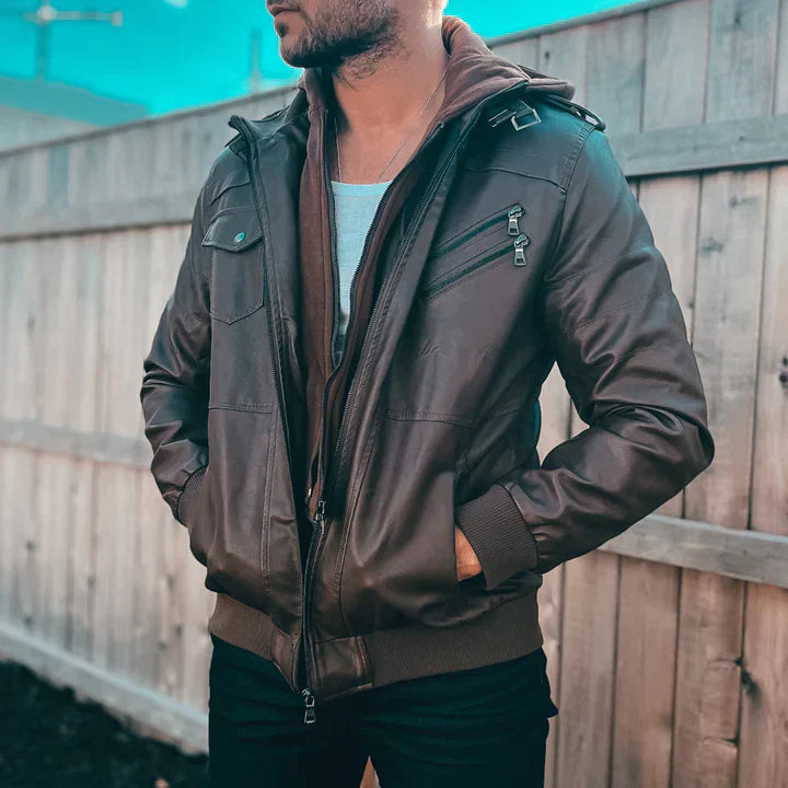 Dominic – Chaqueta Moto Estilo Urbano en Cuero Ecológico