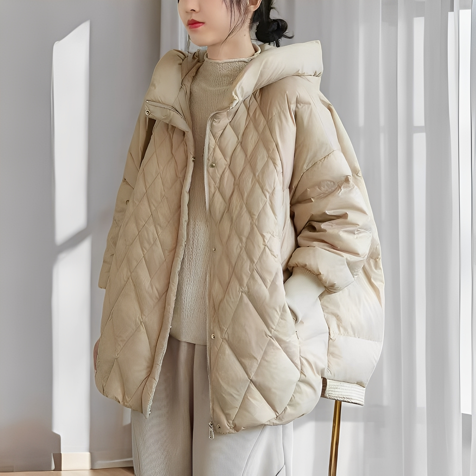 Abigail - Abrigo de invierno casual con cremallera para mujeres