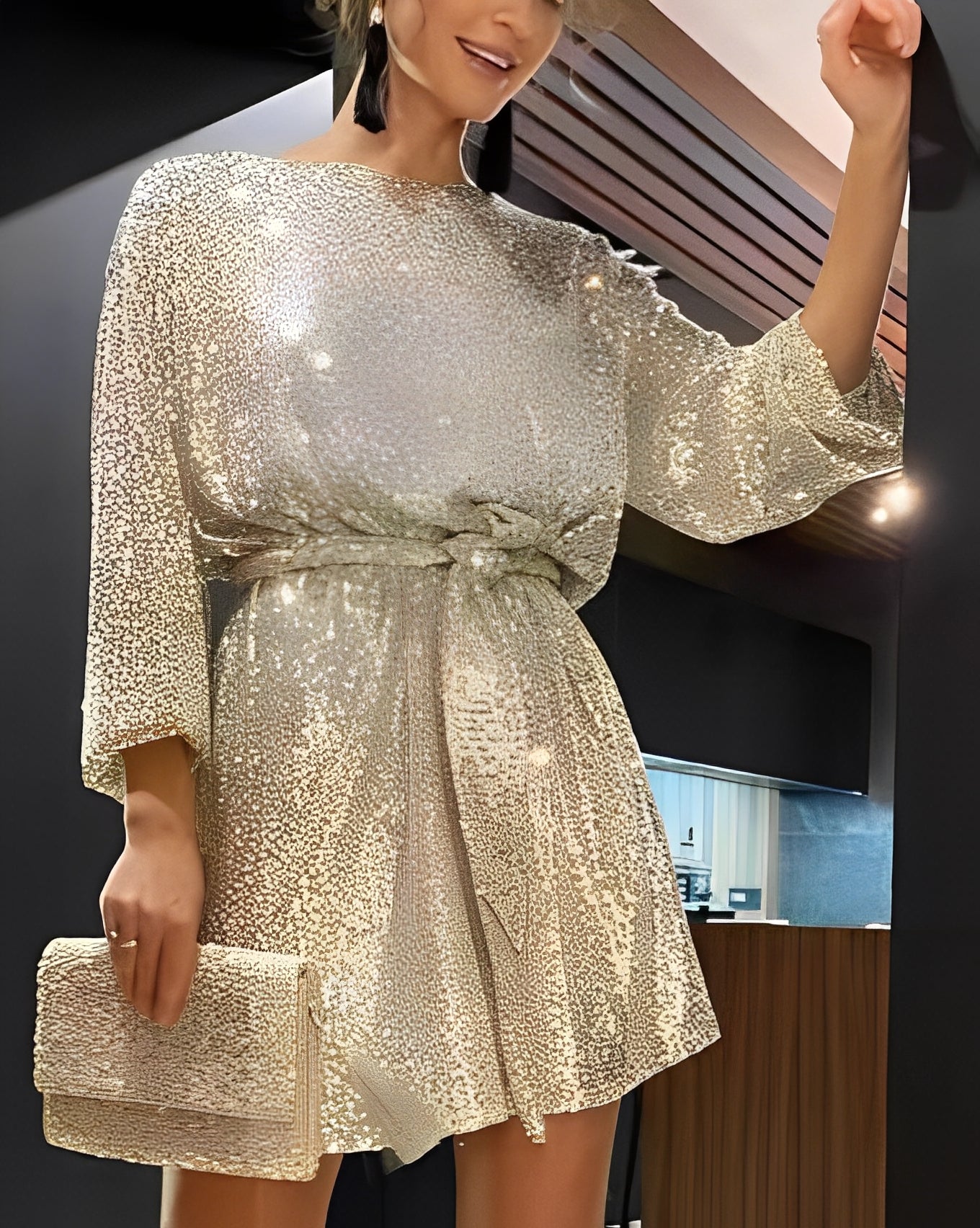 Mirabel - Brillante Mini-Vestido de Fiesta para Mujeres