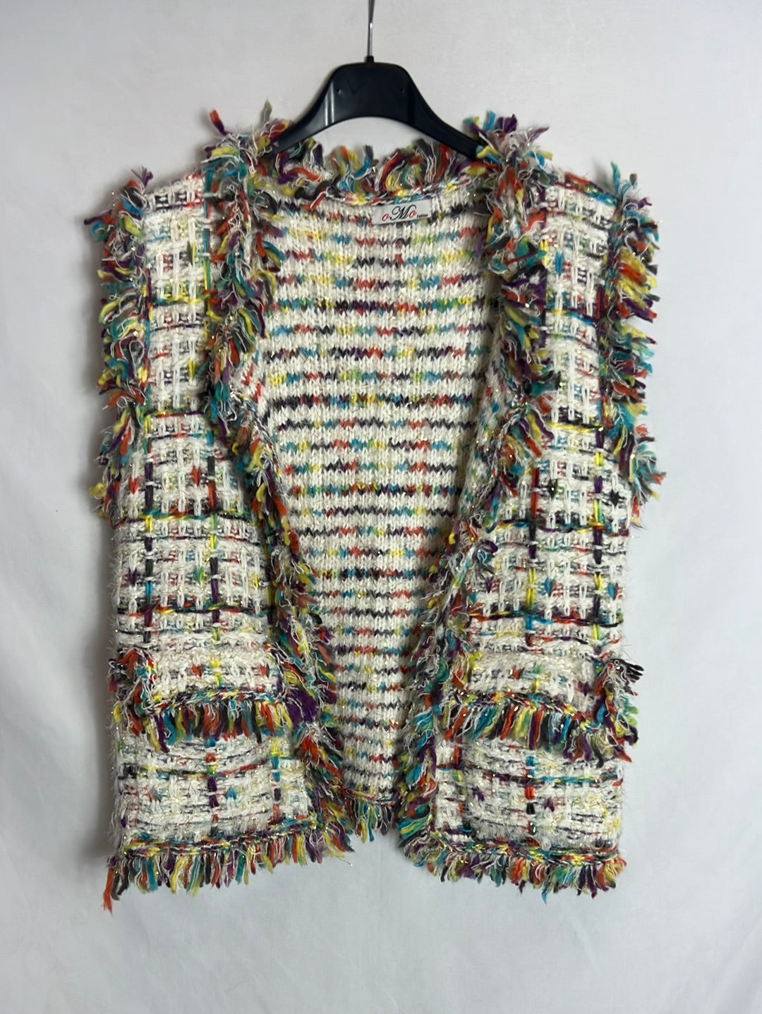OTRAS. Chaleco colores estilo tweed. T S/M