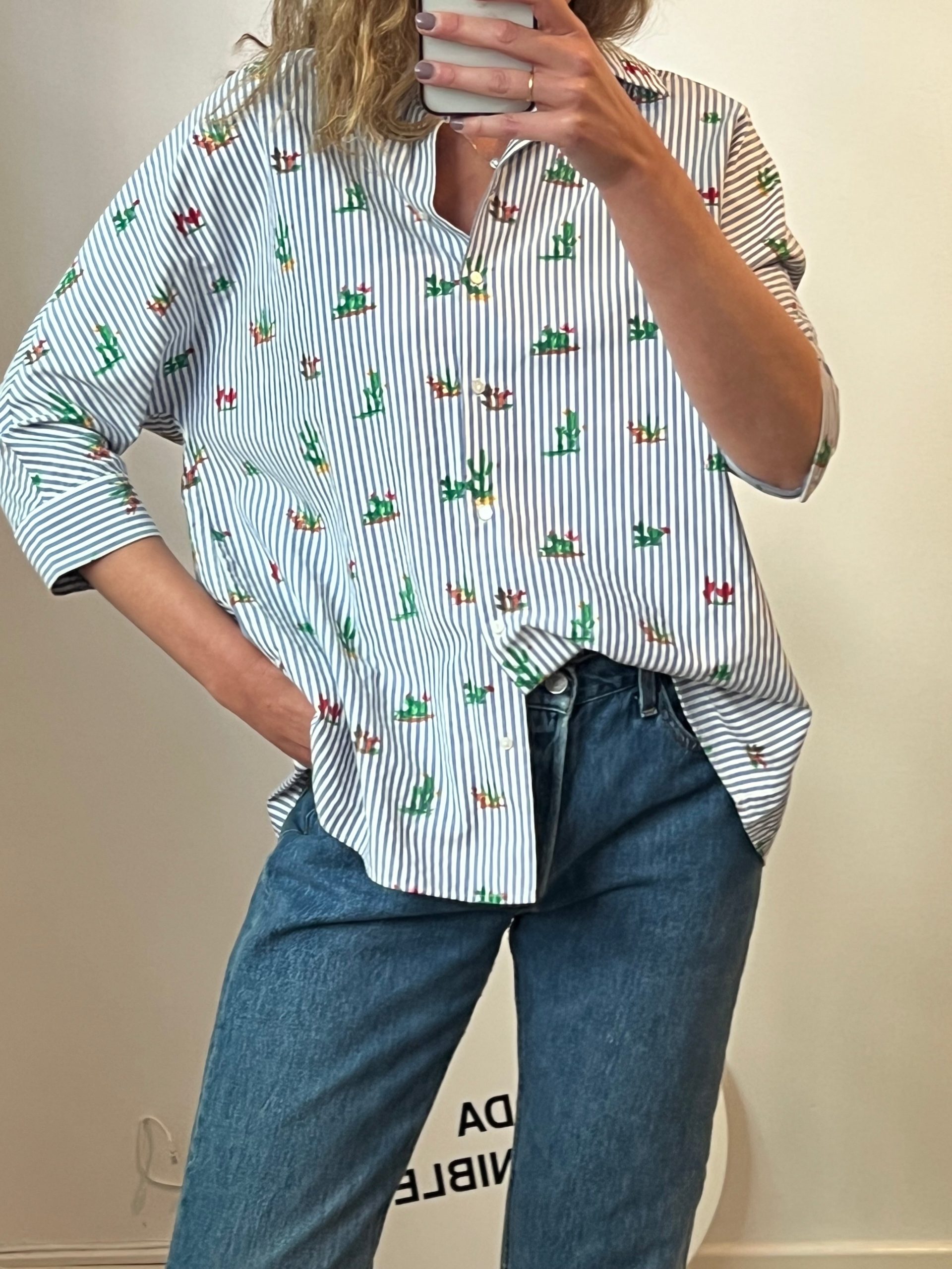 ZARA. Blusa rayas estampada. T S