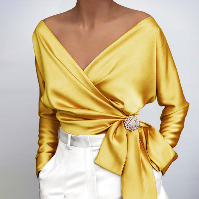 Alayah - Blusa ligera de seda para el verano