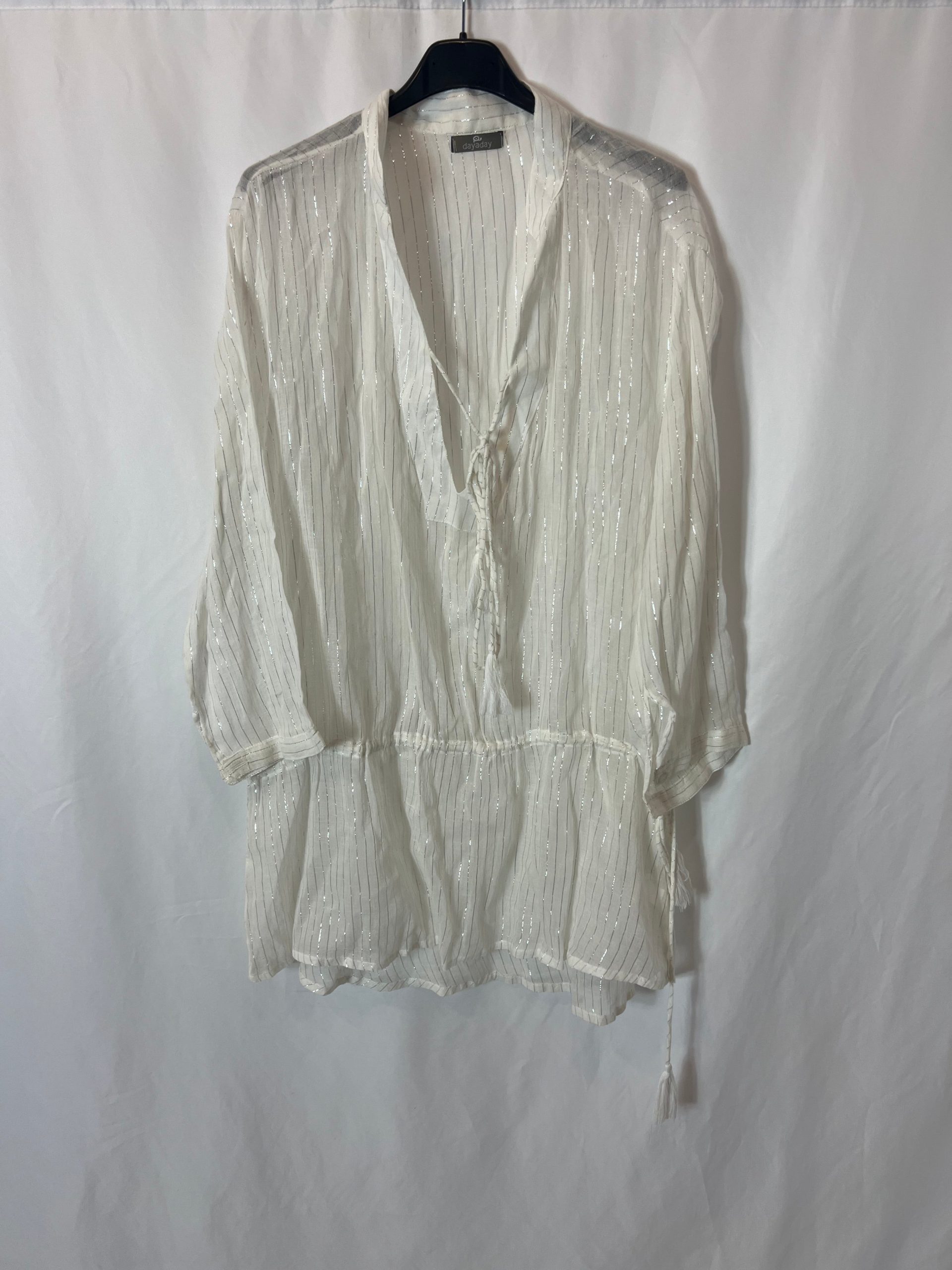 DAY A DAY. Vestido rayas semitransparentes T.u(S)