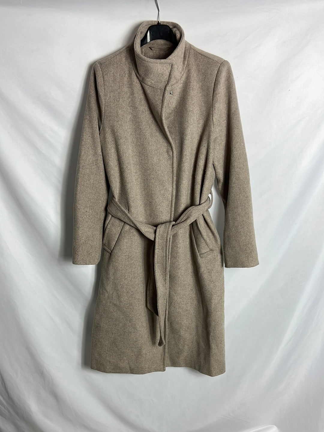 VERO MODA. Abrigo largo beige jaspeado . T XS (S/M)Tara)