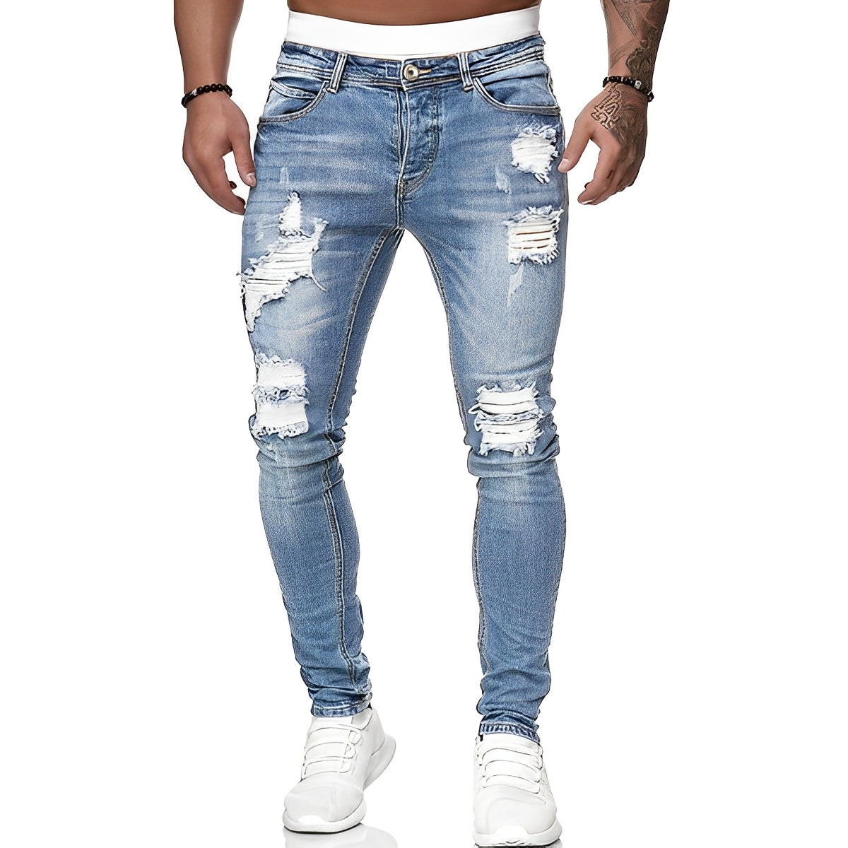 Claud - Jeans ajustados con roturas para hombres