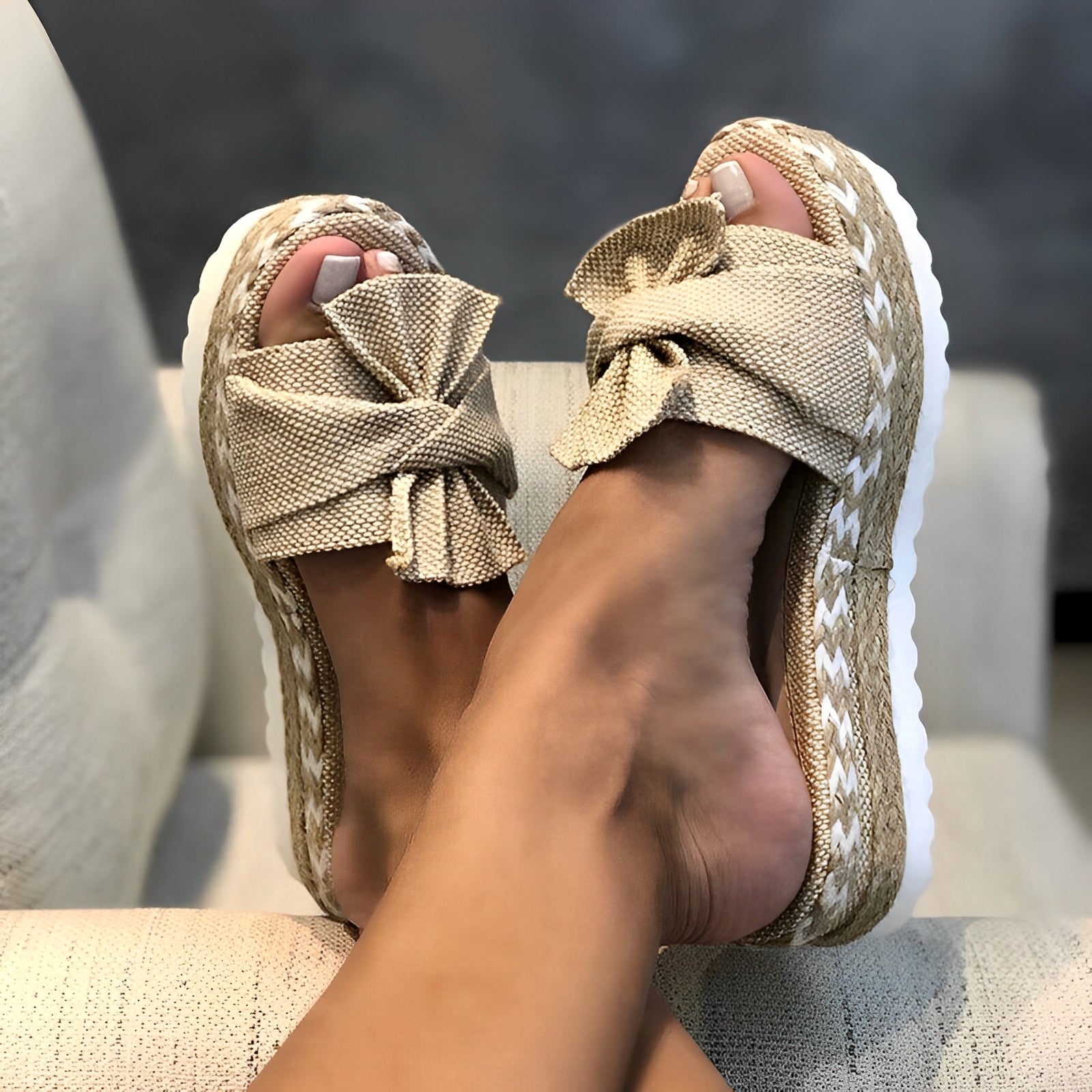 Arleen - Sandalias Casuales con Lazo para Mujer