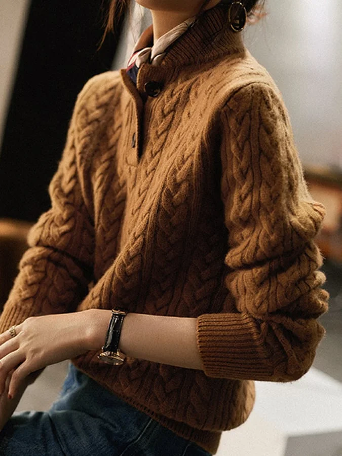 Alice - Hermoso Suéter de Cuello Alto