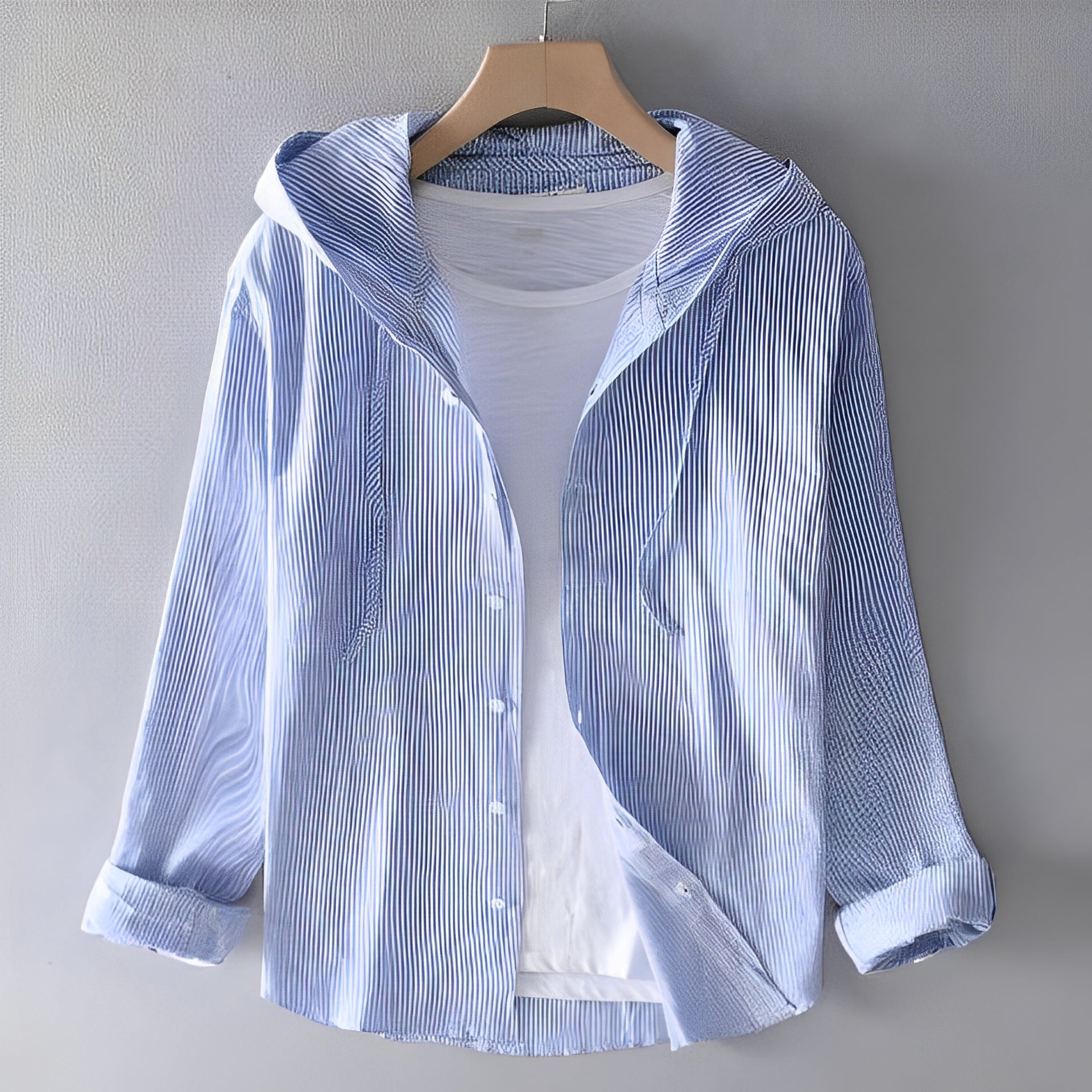 Daniel - Cómoda camisa de lino con capucha para hombres