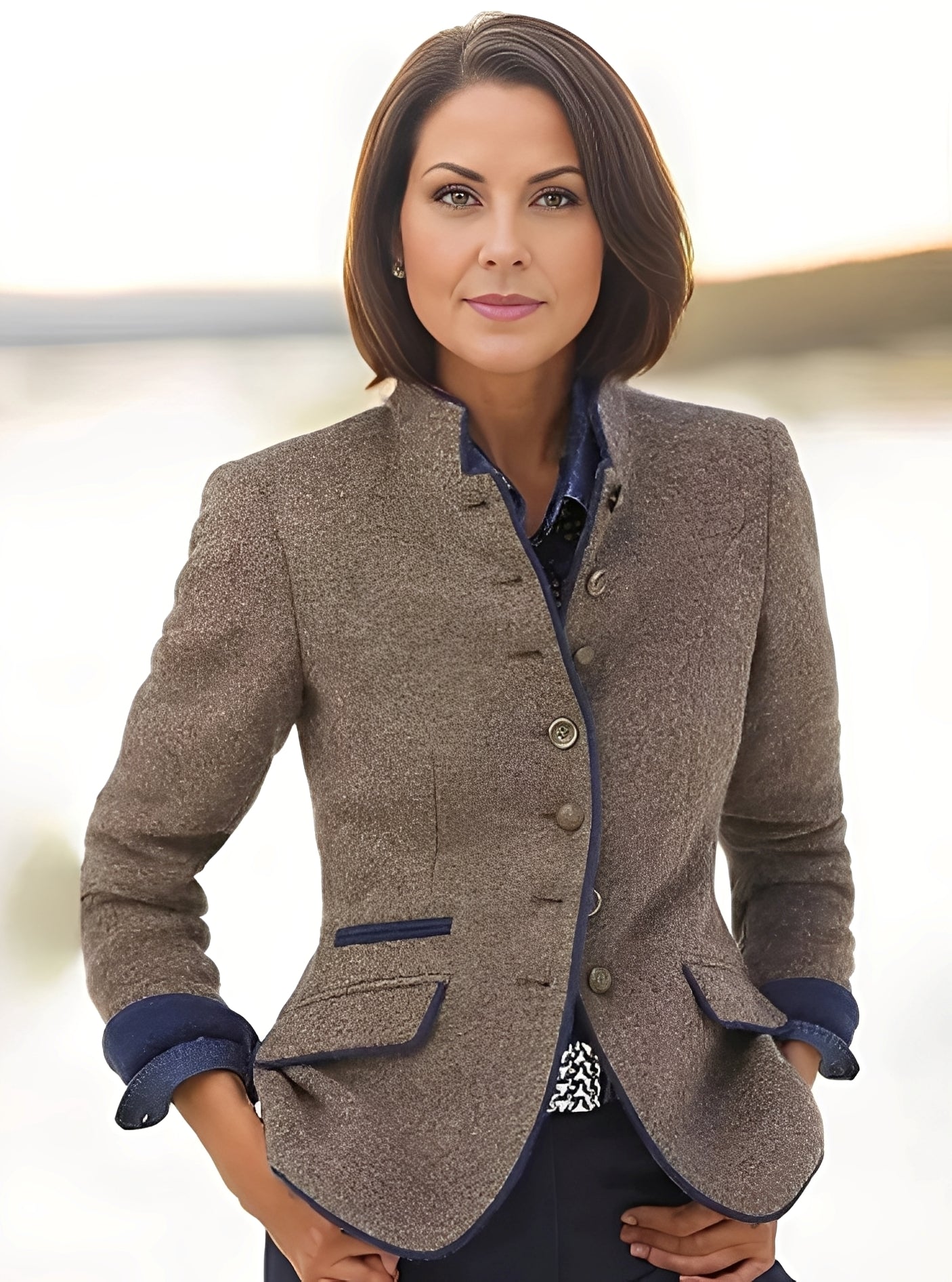 Marcelyn - Elegante abrigo con varios botones para mujeres