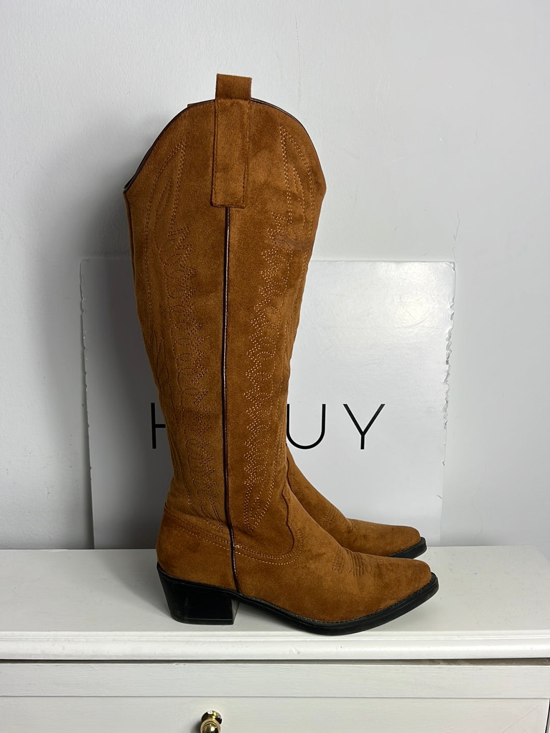 OTRAS. Botas altas camel cowboy. T 37