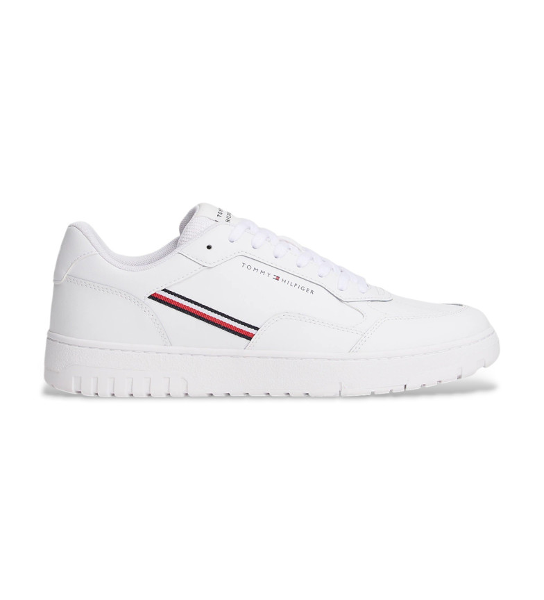 Tommy Hilfiger Zapatillas de Piel con suela de tacos blanco