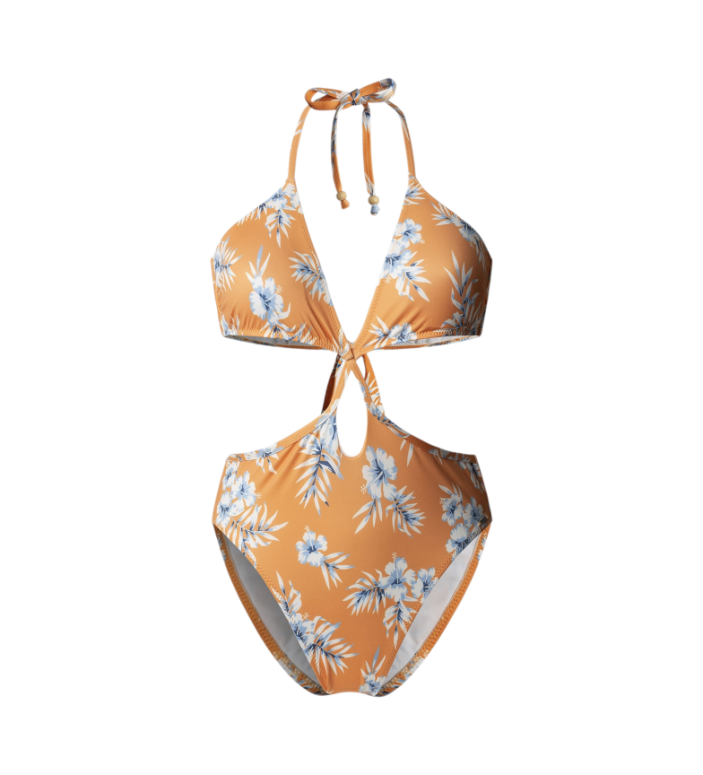 Pepe Jeans Bañador en tejido elástico y ligero Hibscus amarillo