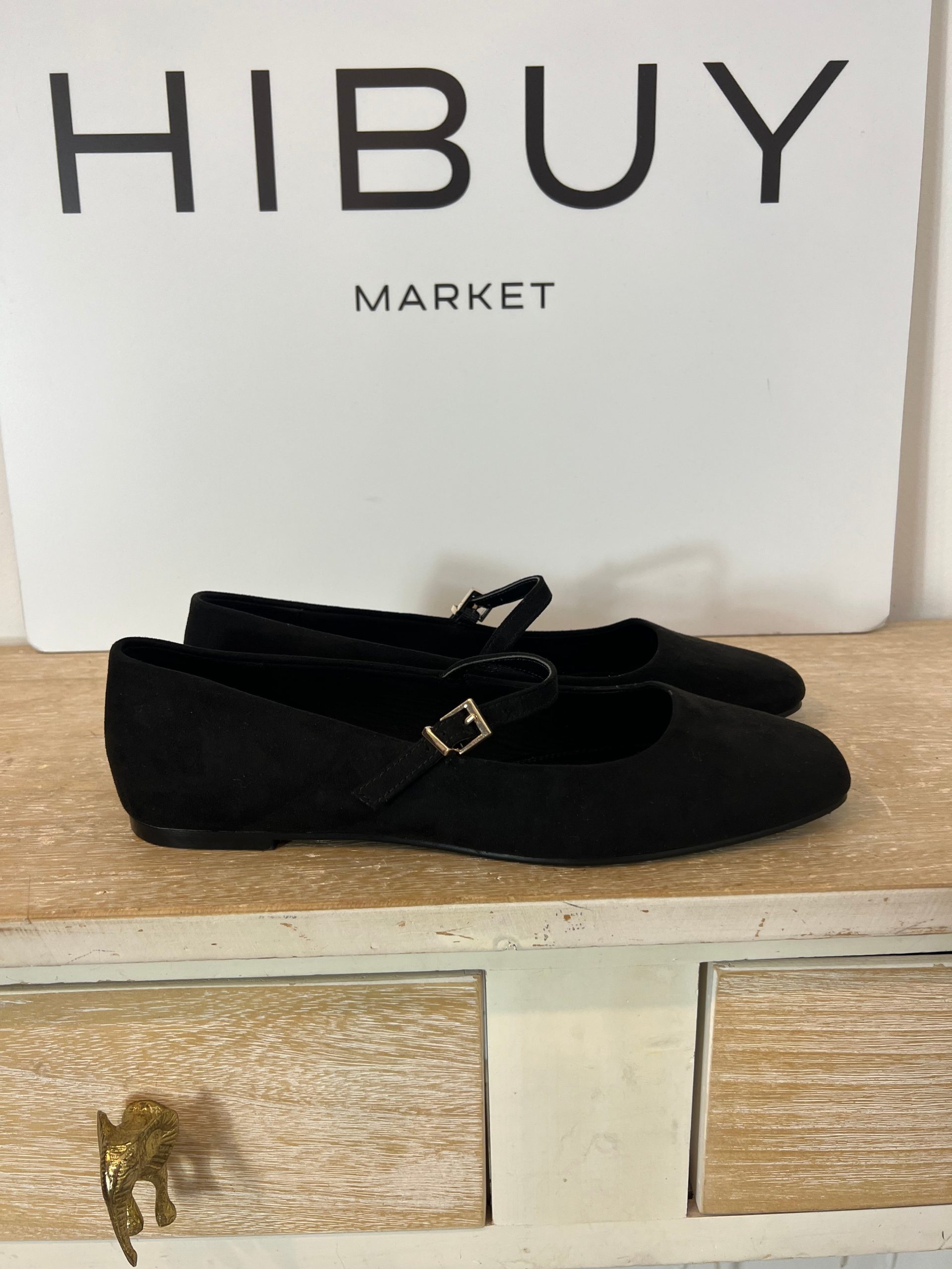 H&M. Bailarina negra hebilla. T 39