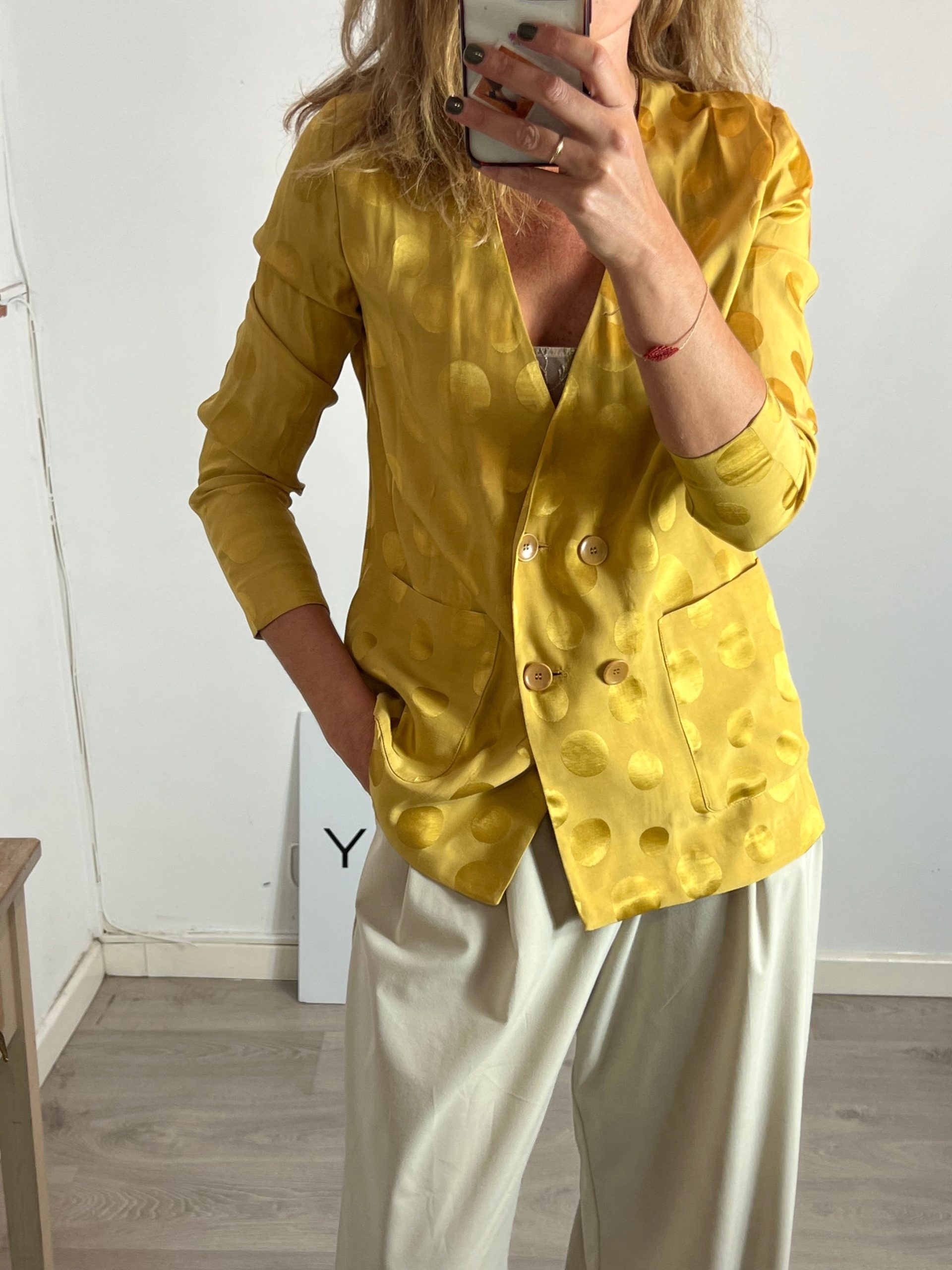 AMITIÉ. Blusa cruzada lunares T.s