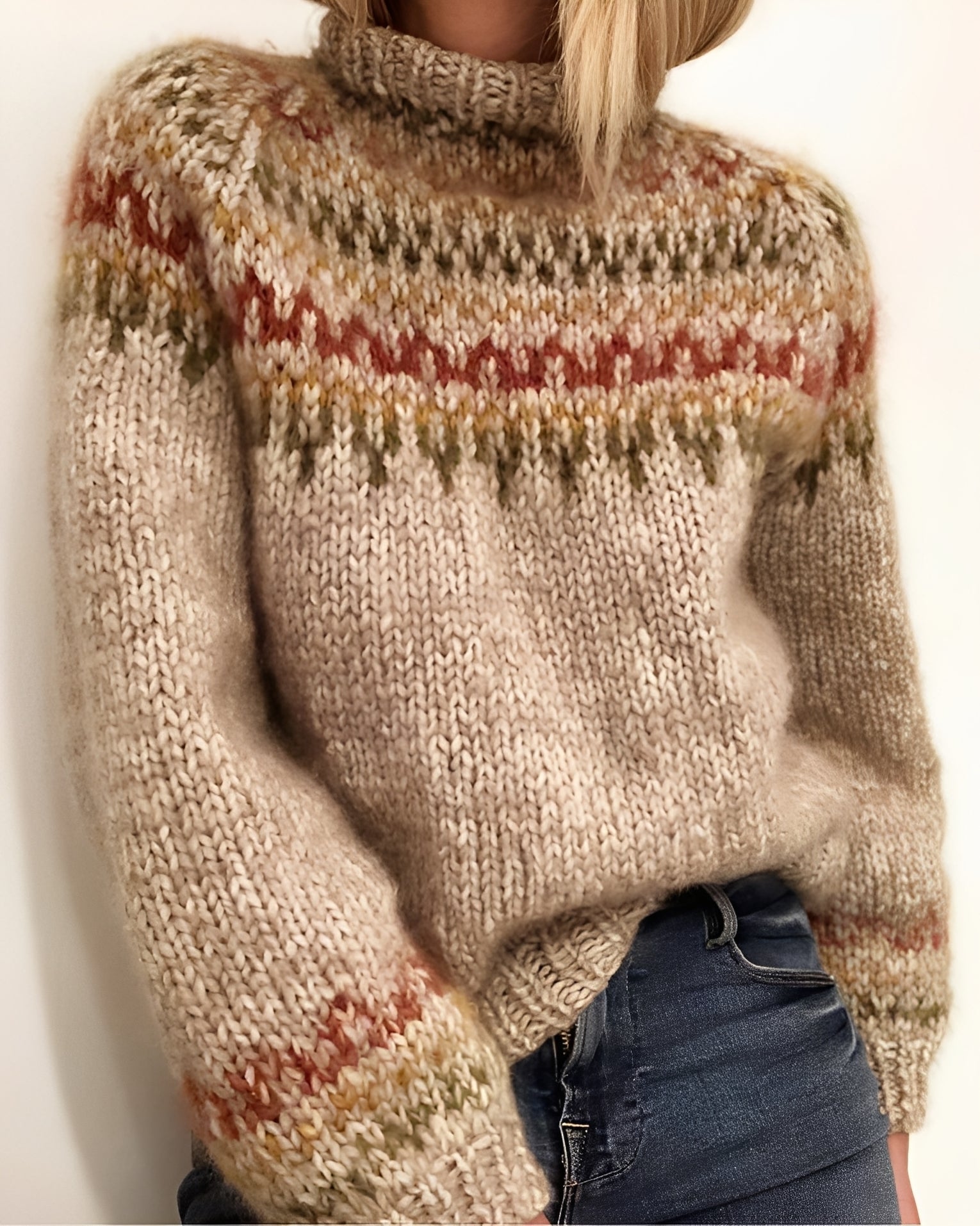 Karissa - Elegante suéter suelto con estampado para mujer