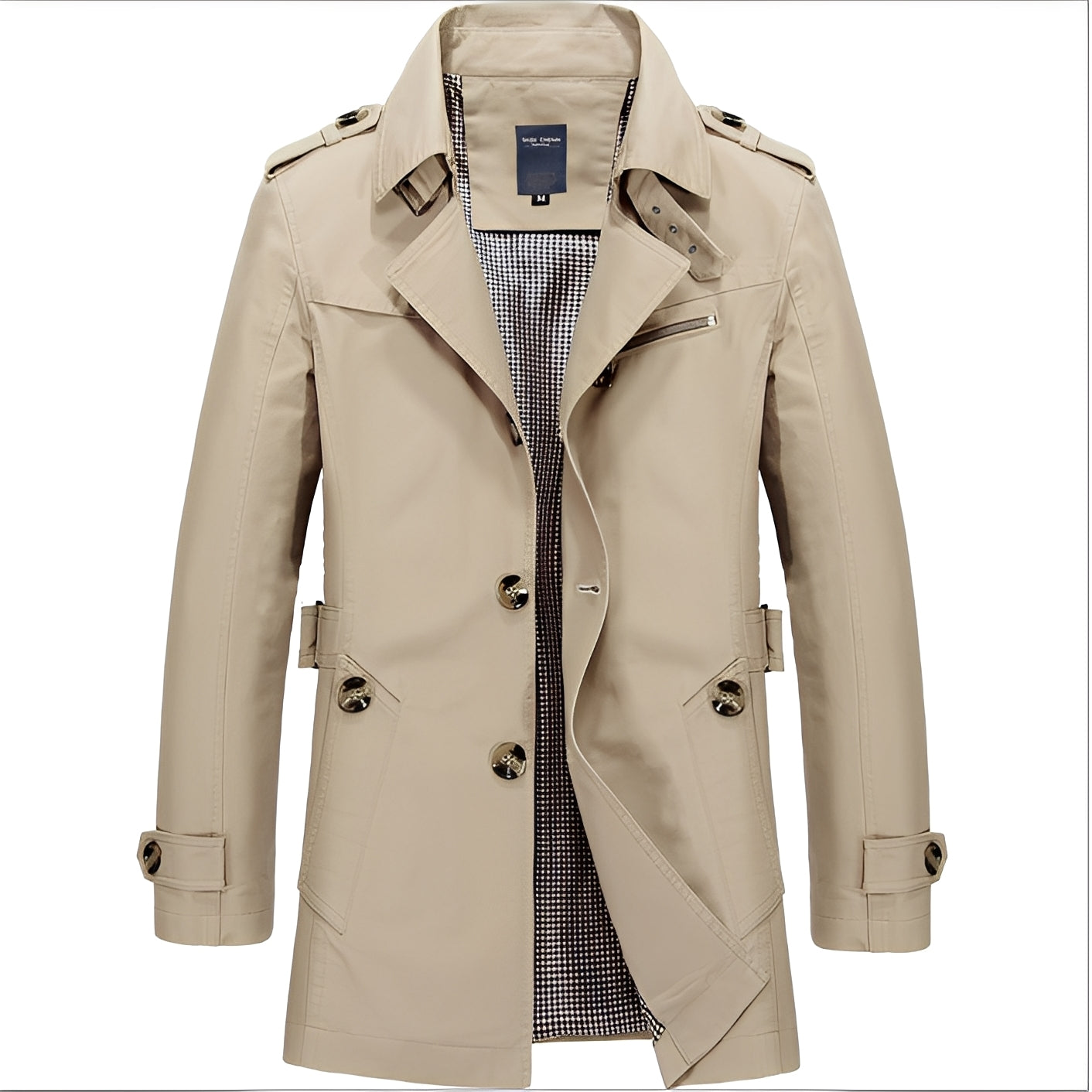Kolton - Elegante Rompevientos-Trenchcoat para Hombres