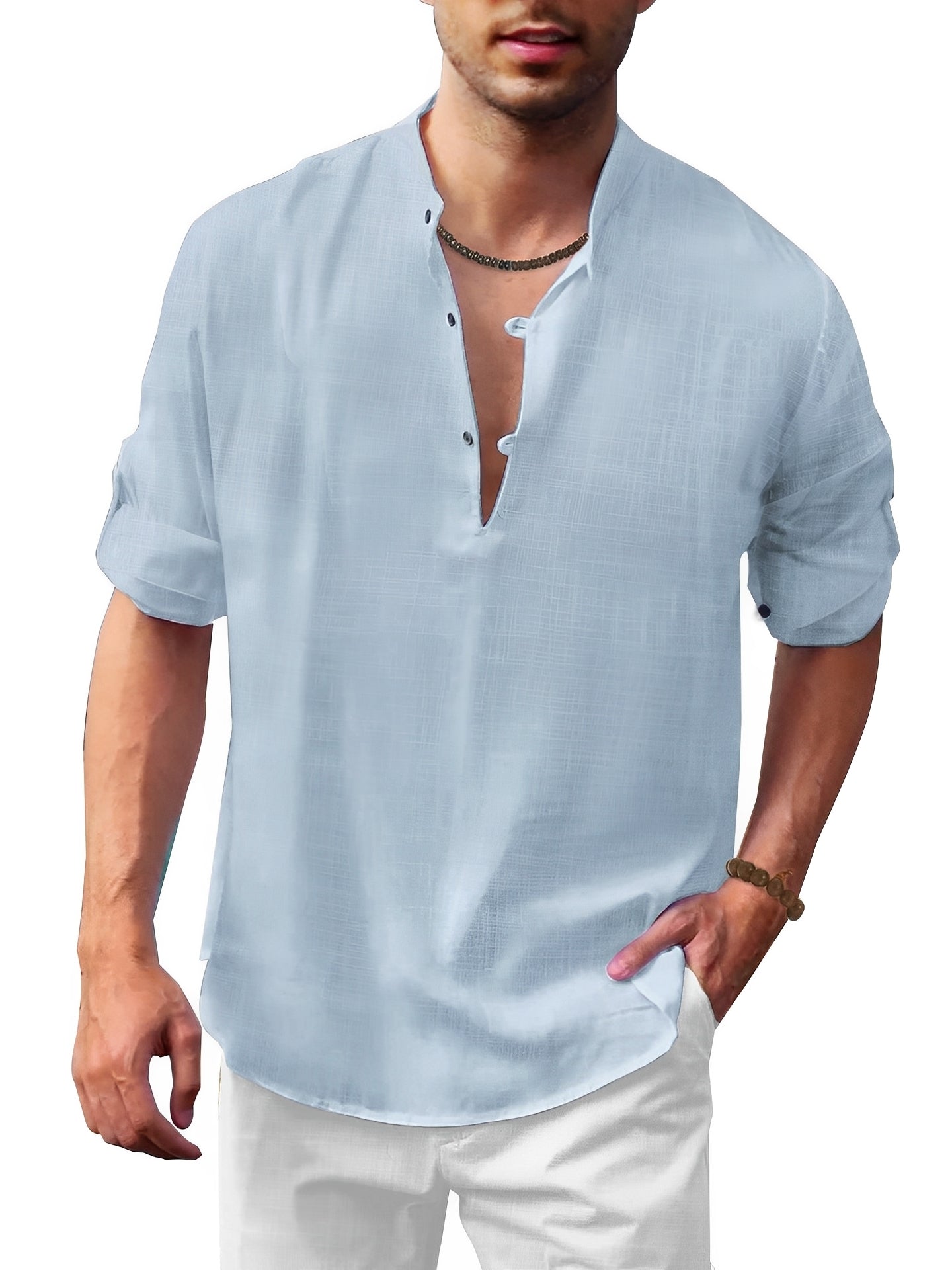 Andrew - Elegante camisa de verano de manga larga para hombres