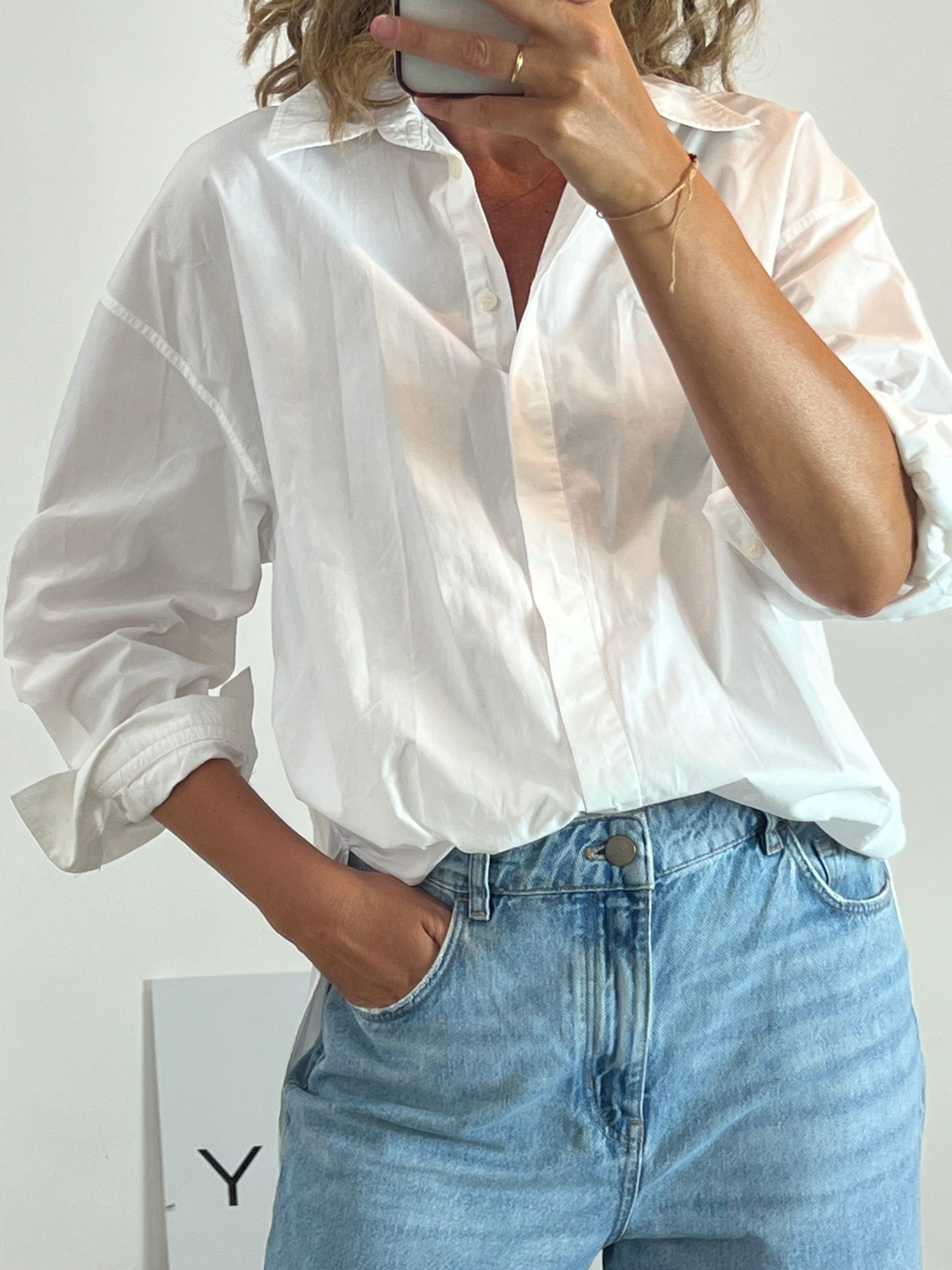 ZARA. Camisa blanca. T XS