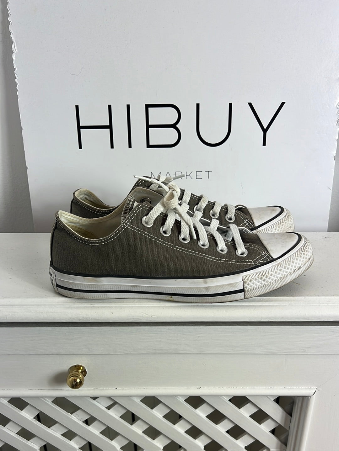 CONVERSE. Zapatillas clásicas gris verdoso. T 38