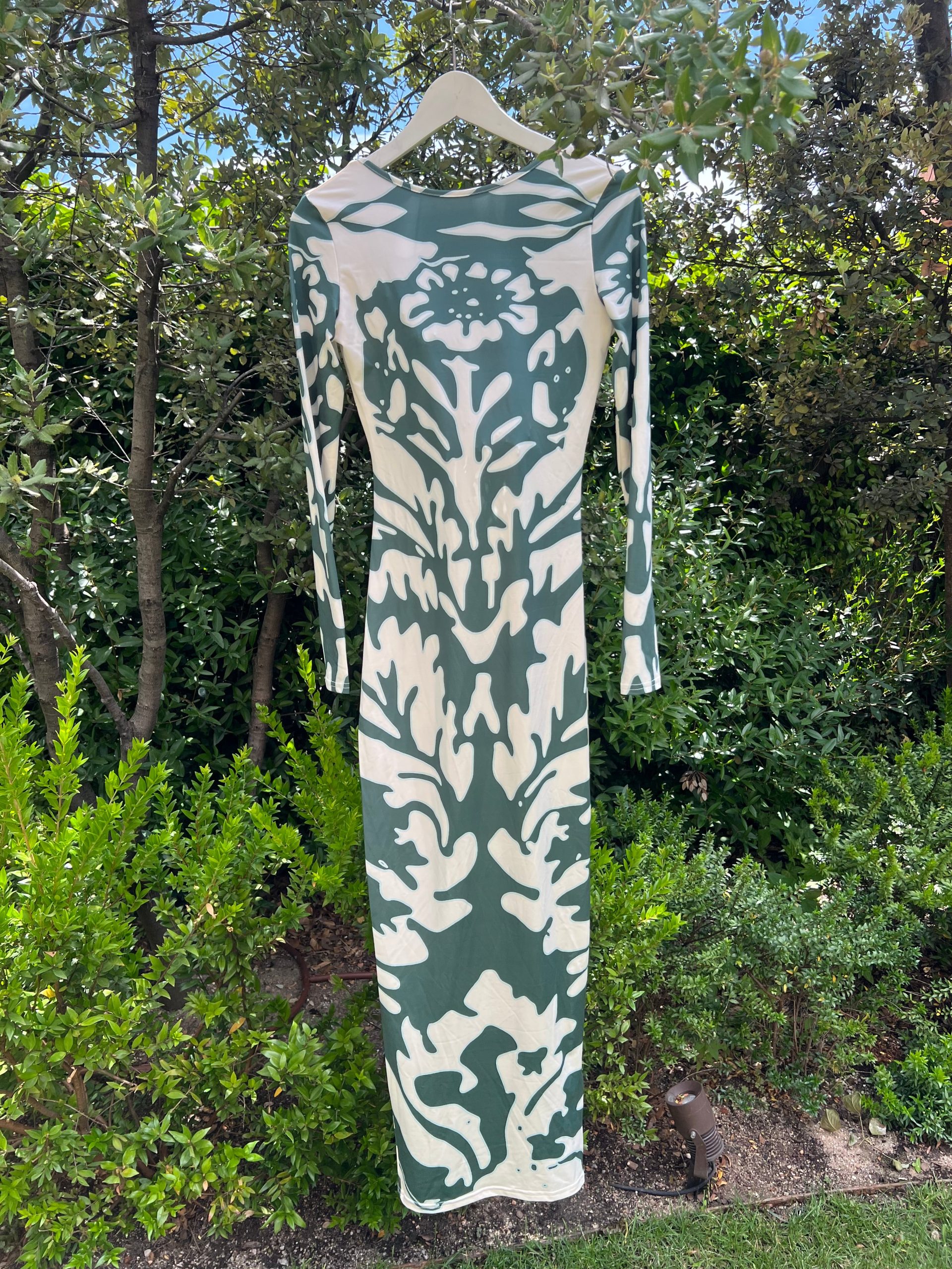 CATCHALL. Vestido largo estampado elástico. T S