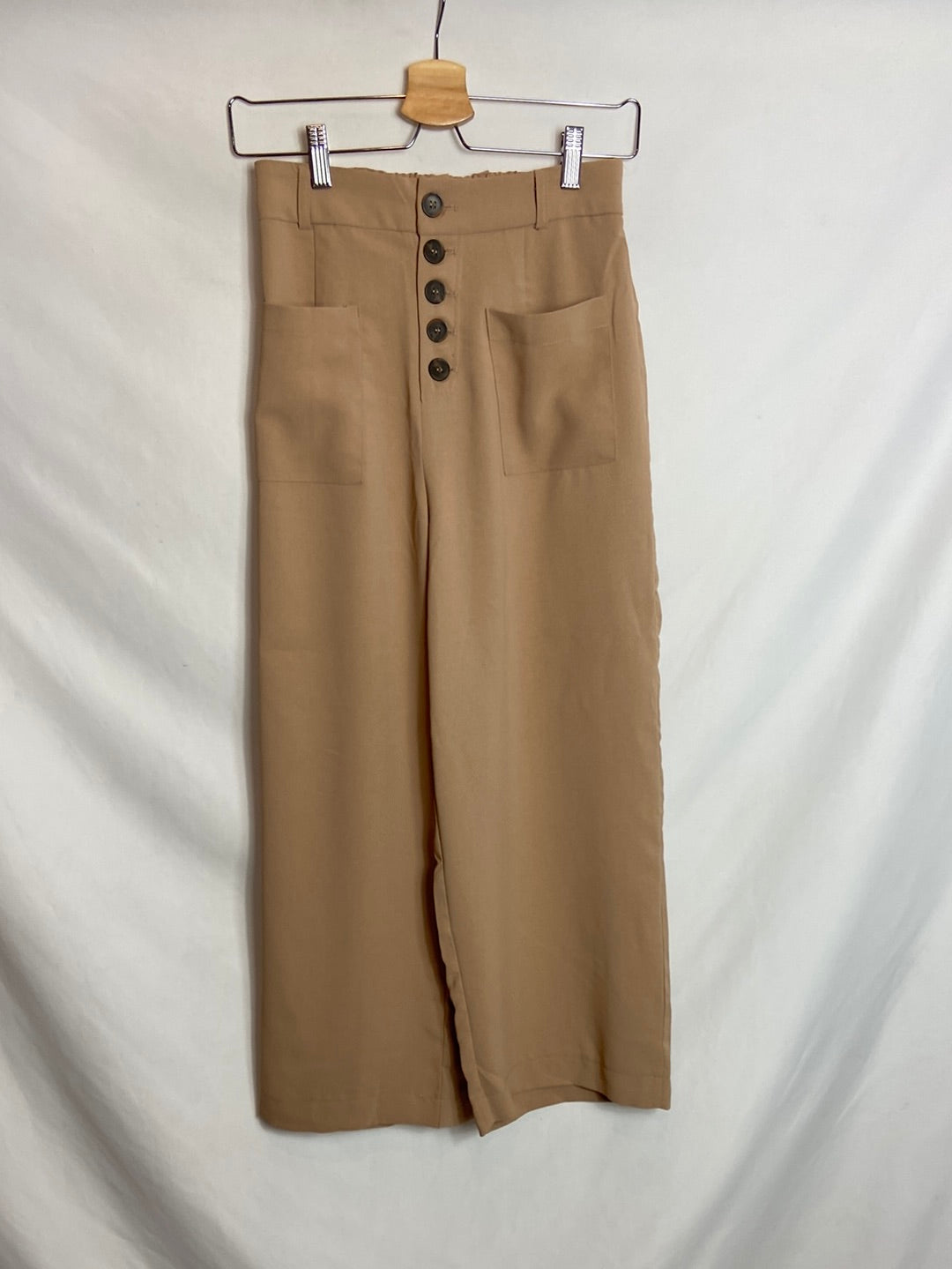 MUSE. Pantalones fluidos beige T.S