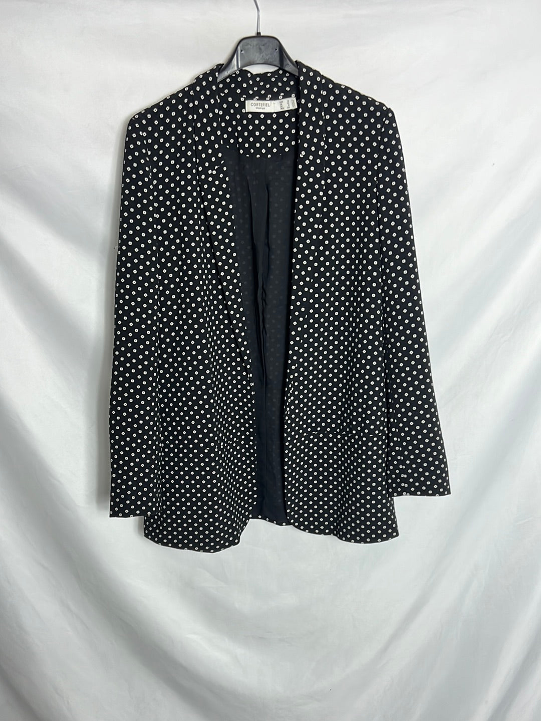 CORTEFIEL. Blazer negra lunares T M