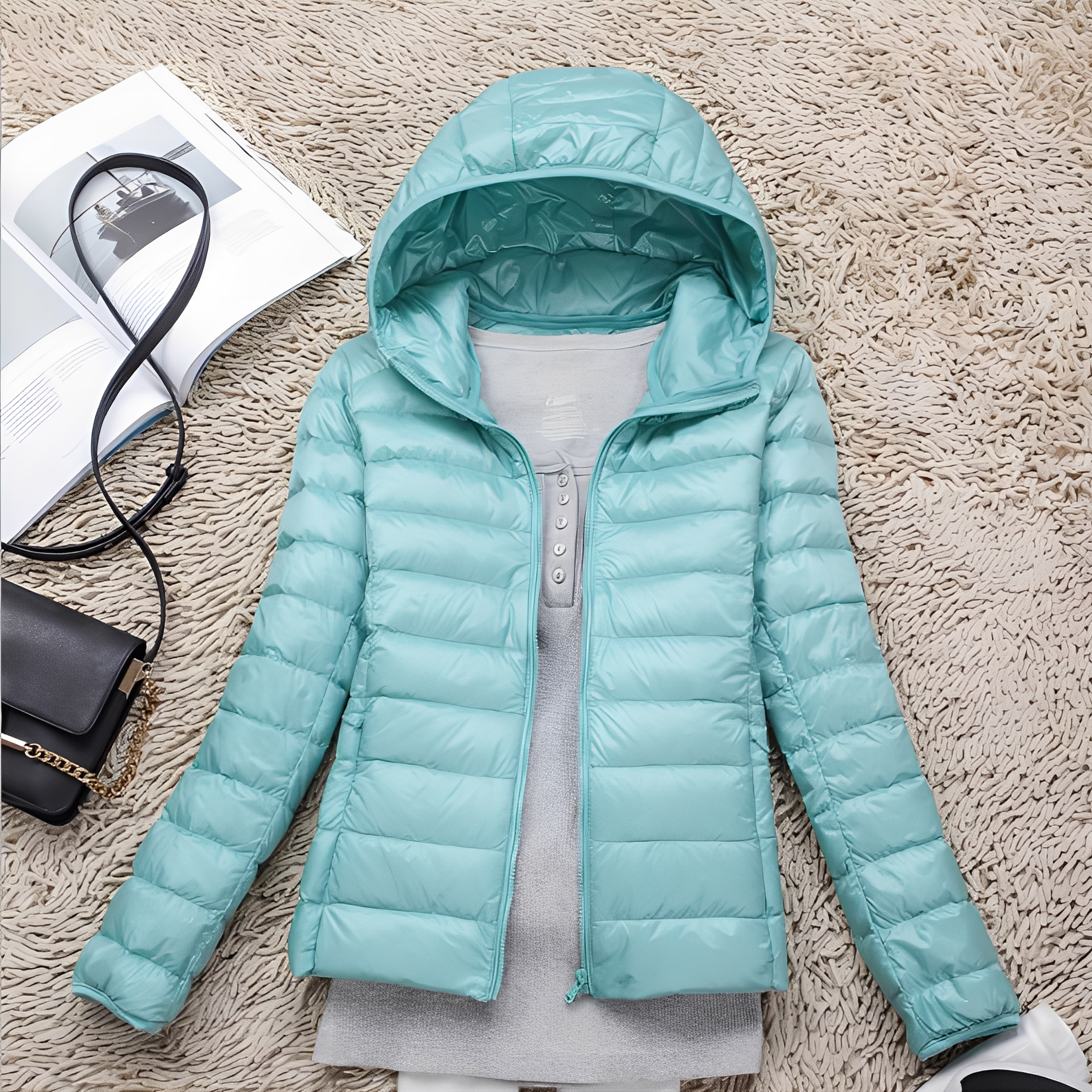 Lyndsay - Casual, estrecha chaqueta de plumas para mujer